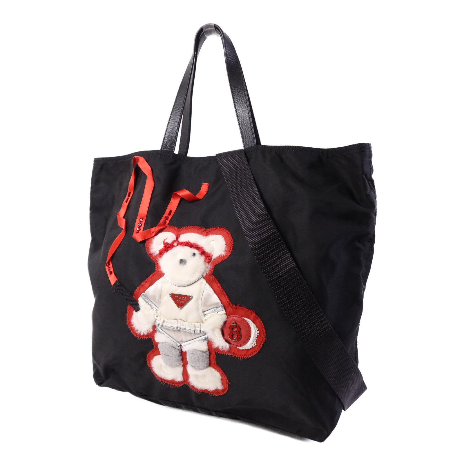 PRADA 尼龍Shoulder Bag銀扣手挽肩背兩用袋
