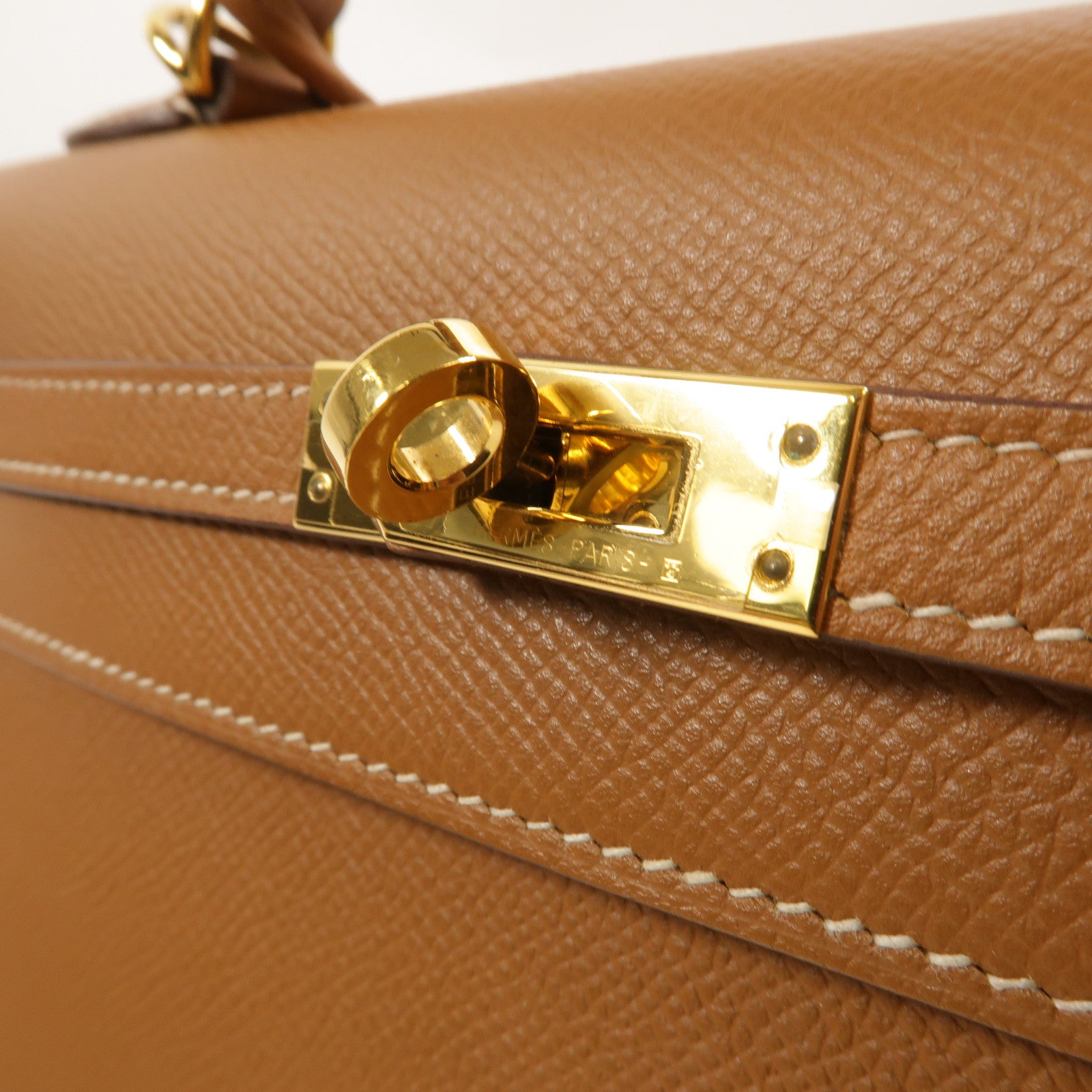 HERMES Epsom皮革Kelly 25手挽肩背兩用袋Gold