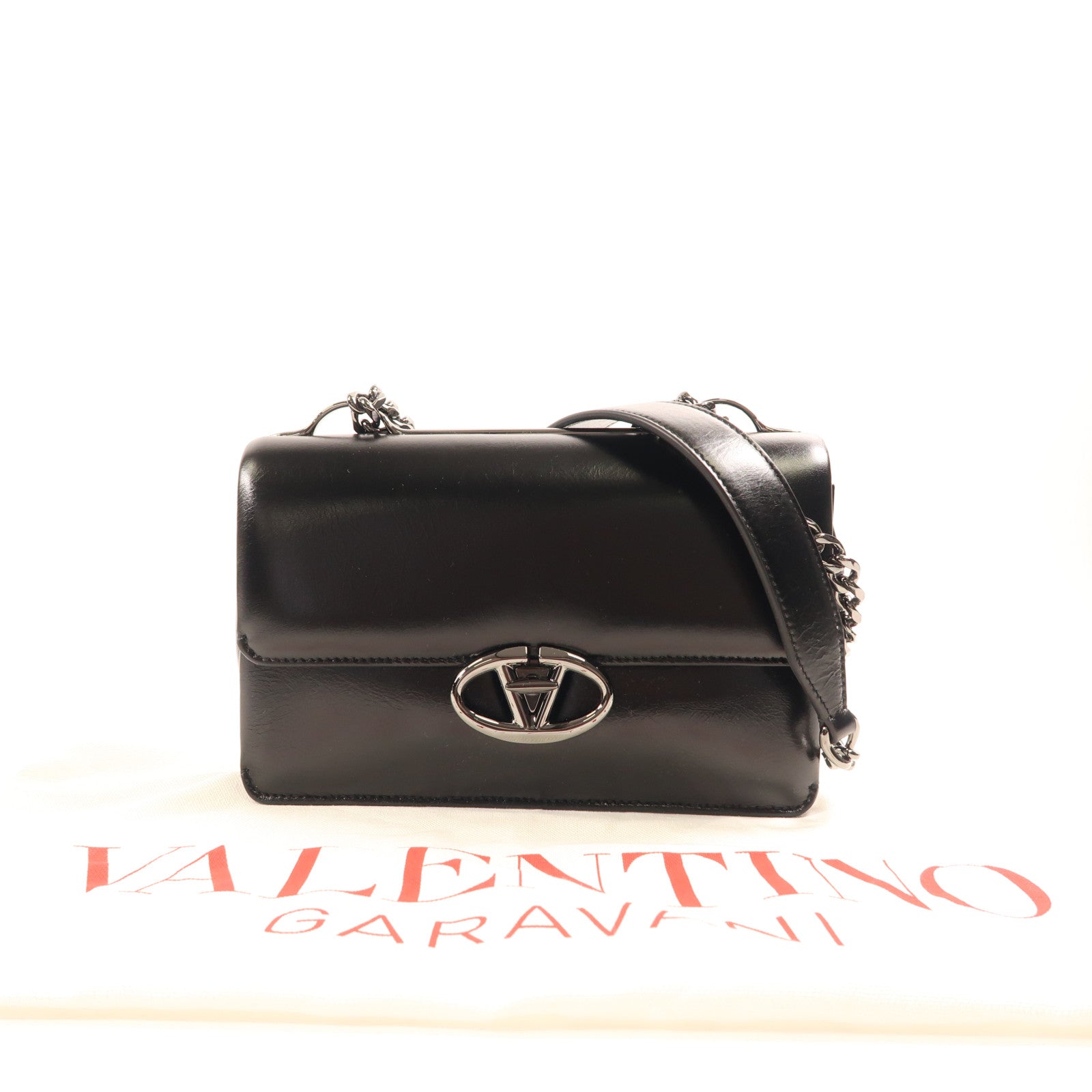 Valentino 牛皮皮革Small Vlogo Shoulder Bag肩背袋