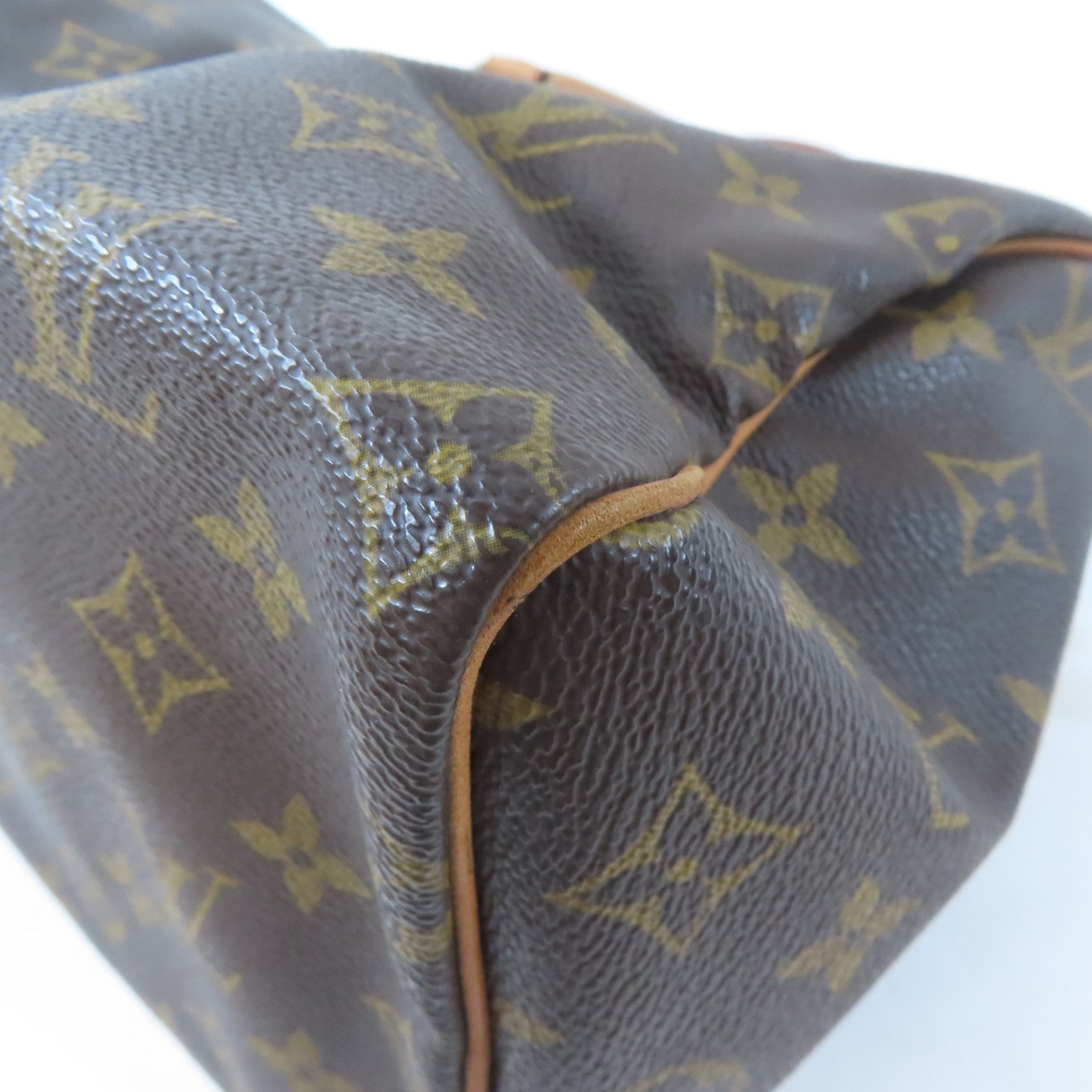 LOUIS VUITTON Monogram Speedy 25金扣手挽袋啡色