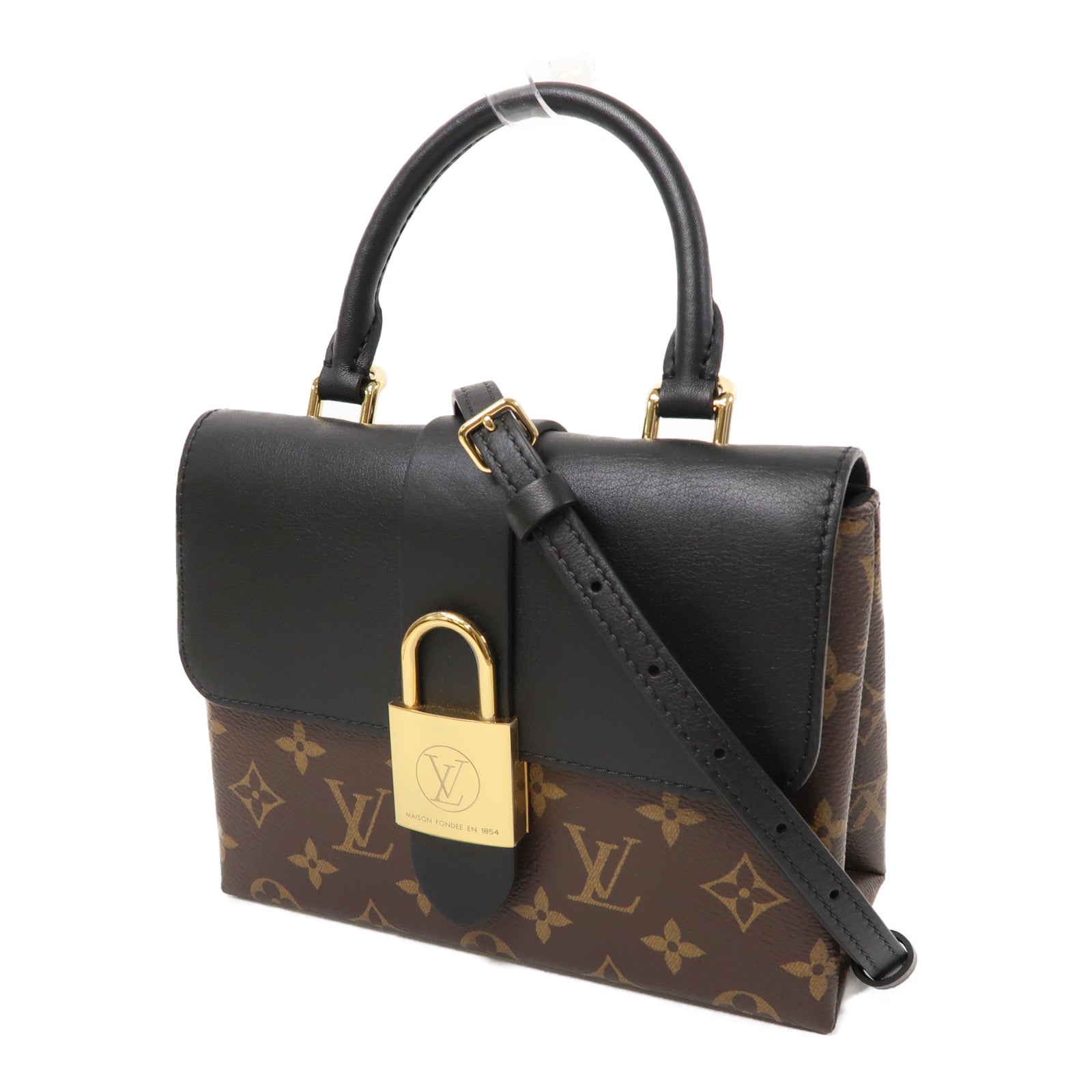 LOUIS VUITTON 【激減優惠】Monogram Locky BB金扣手挽肩背兩用袋黑色/啡色
