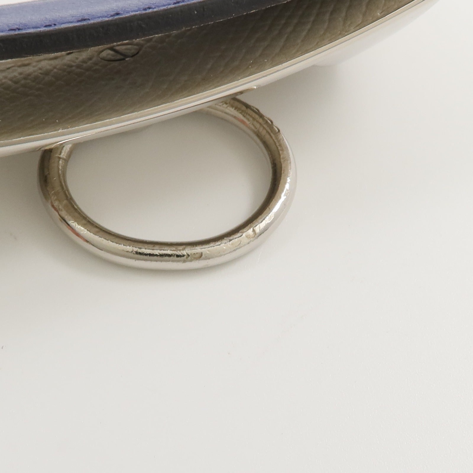 HERMES Epsom/Swift皮革Rival Reversible Belt 85cm皮帶Bleu Saphire/Blanc