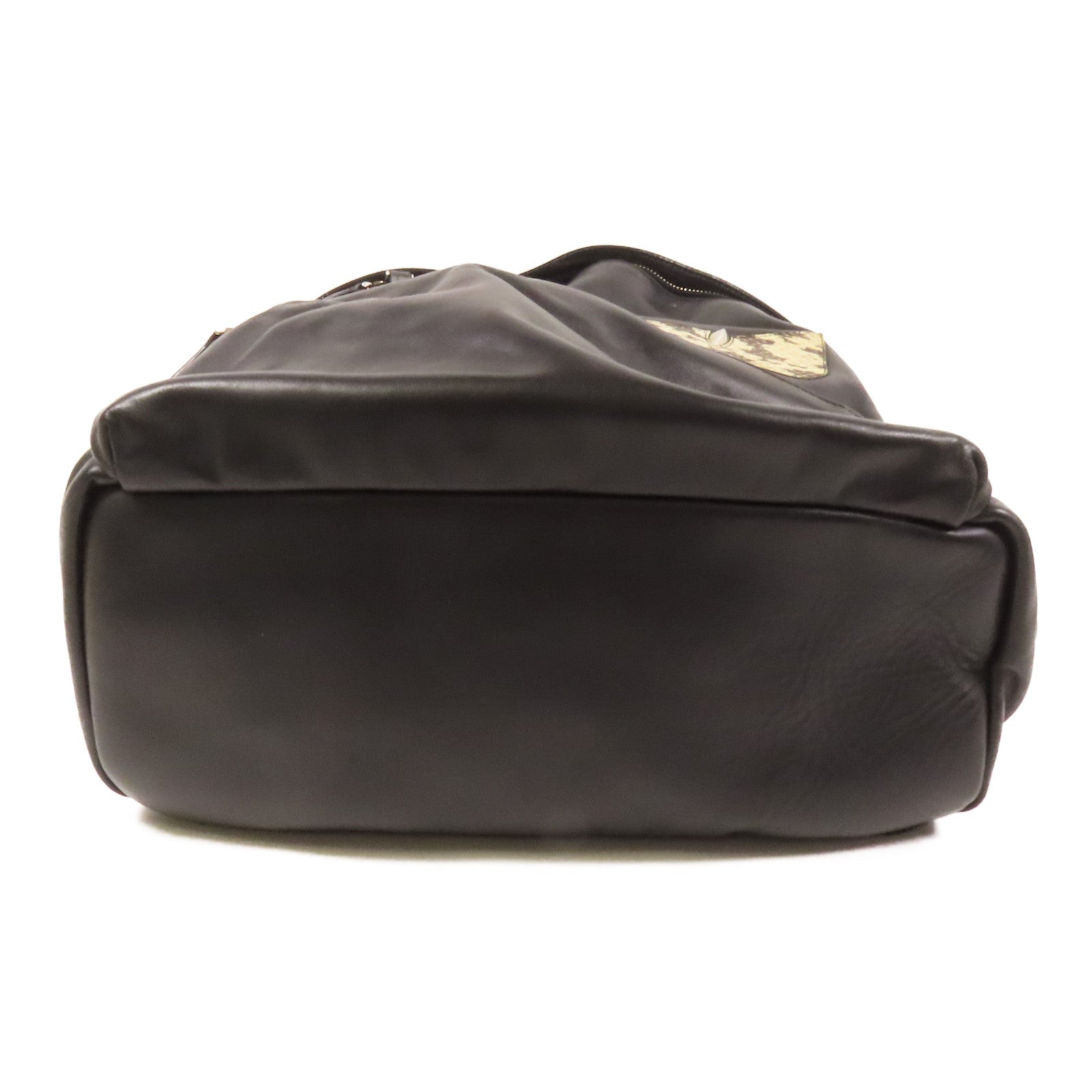 FENDI 牛皮皮革Backpack銀扣背包