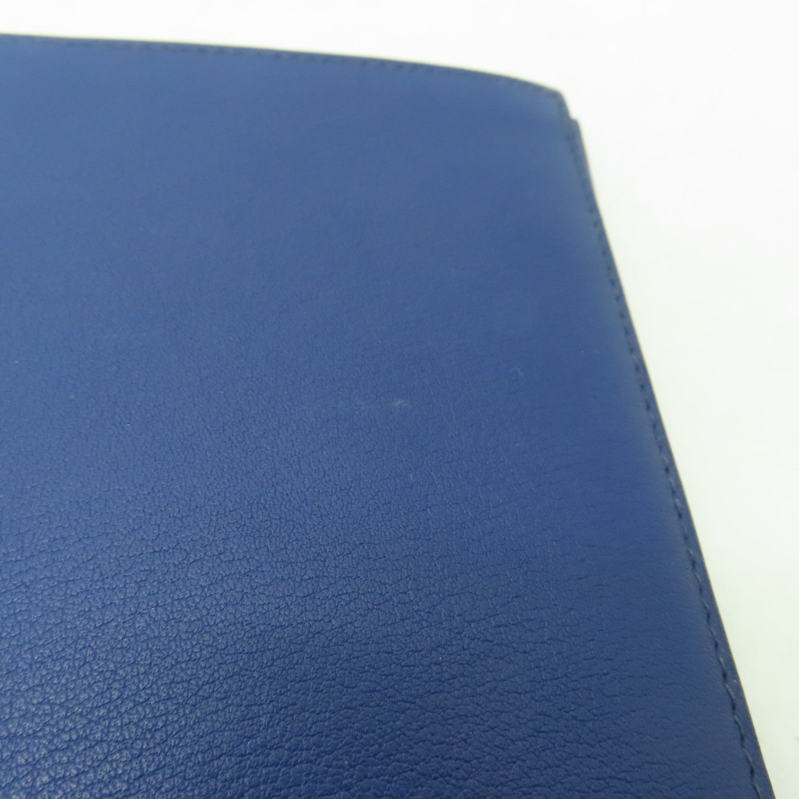 HERMES 【激減優惠】Evercolor皮革Long Wallet銀扣長錢包藍寶石色