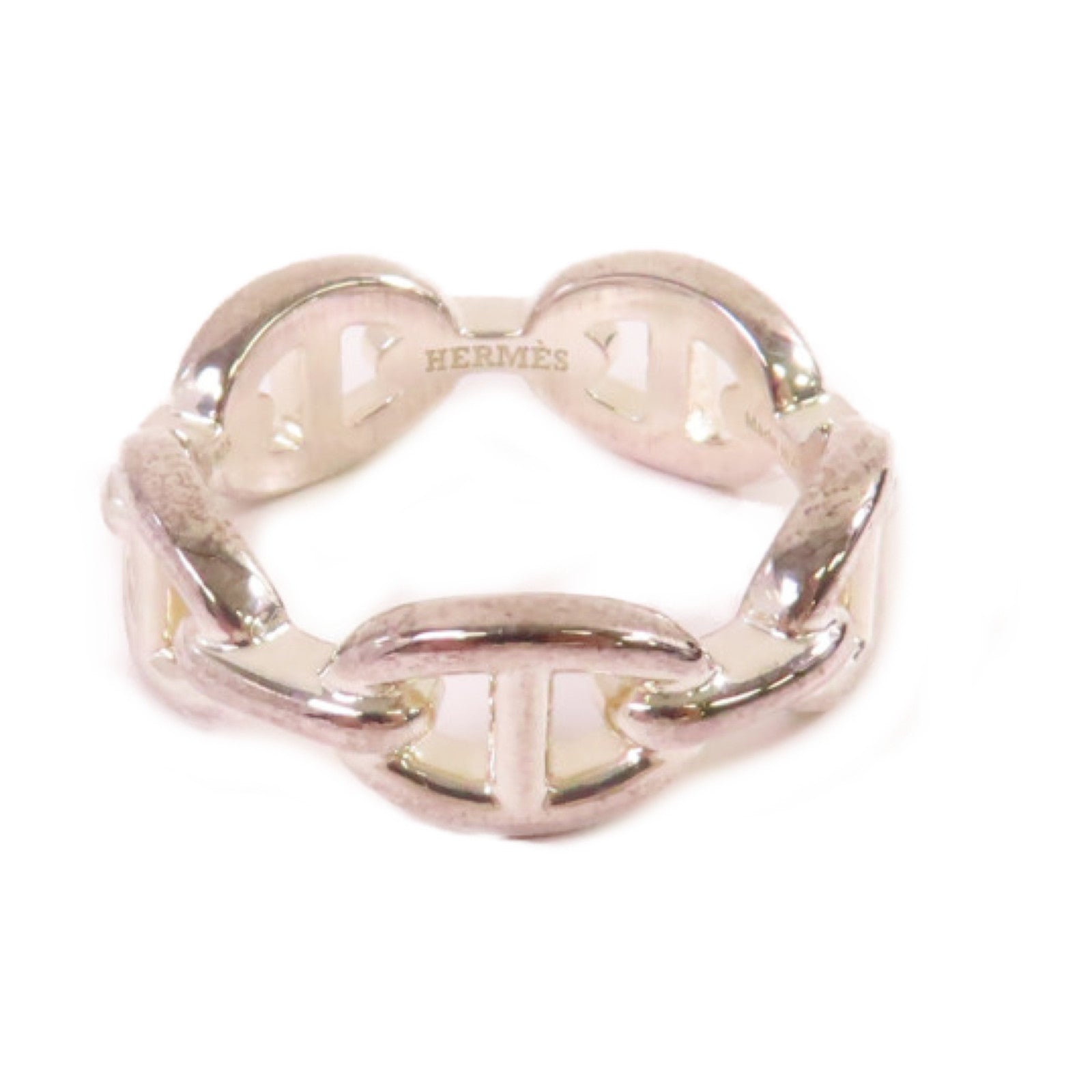 HERMES 925純銀Chaine D'Ancre Ring戒指#55/#7.25