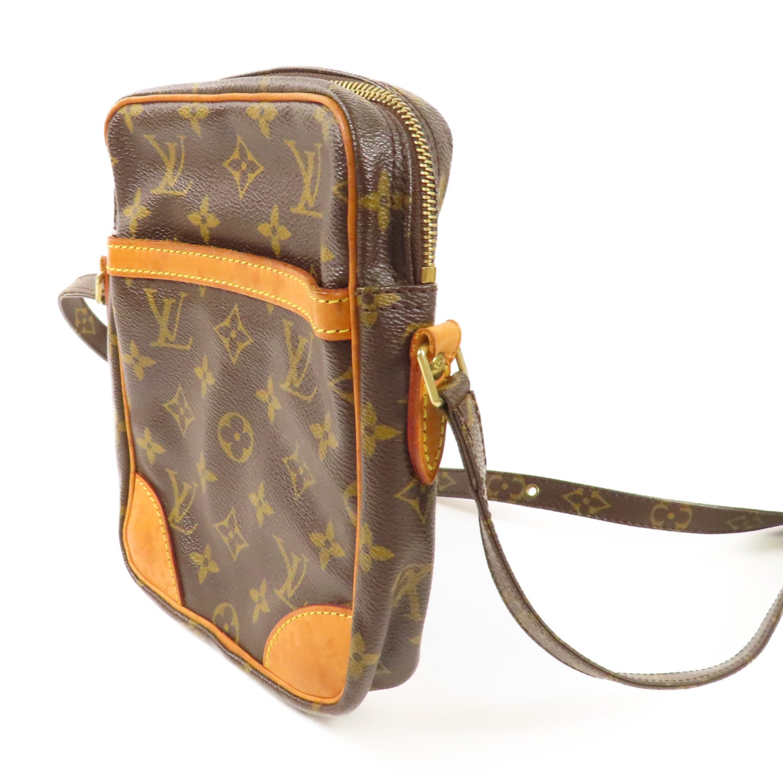 LOUIS VUITTON LV GHW Danube Shoulder Bag Monogram  M45266 Brown