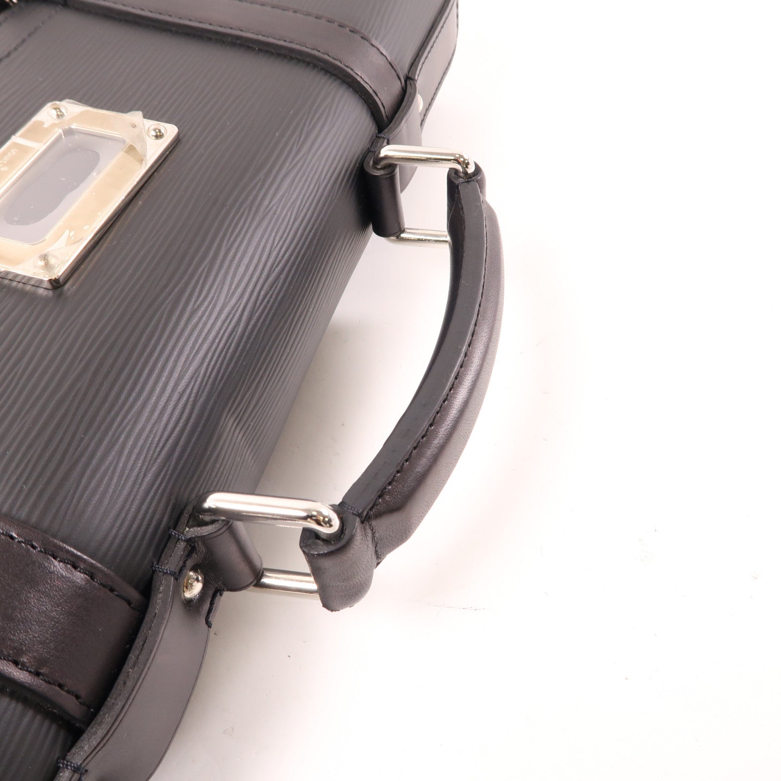 LOUIS VUITTON Epi Larry Business Bag銀扣公事包黑色