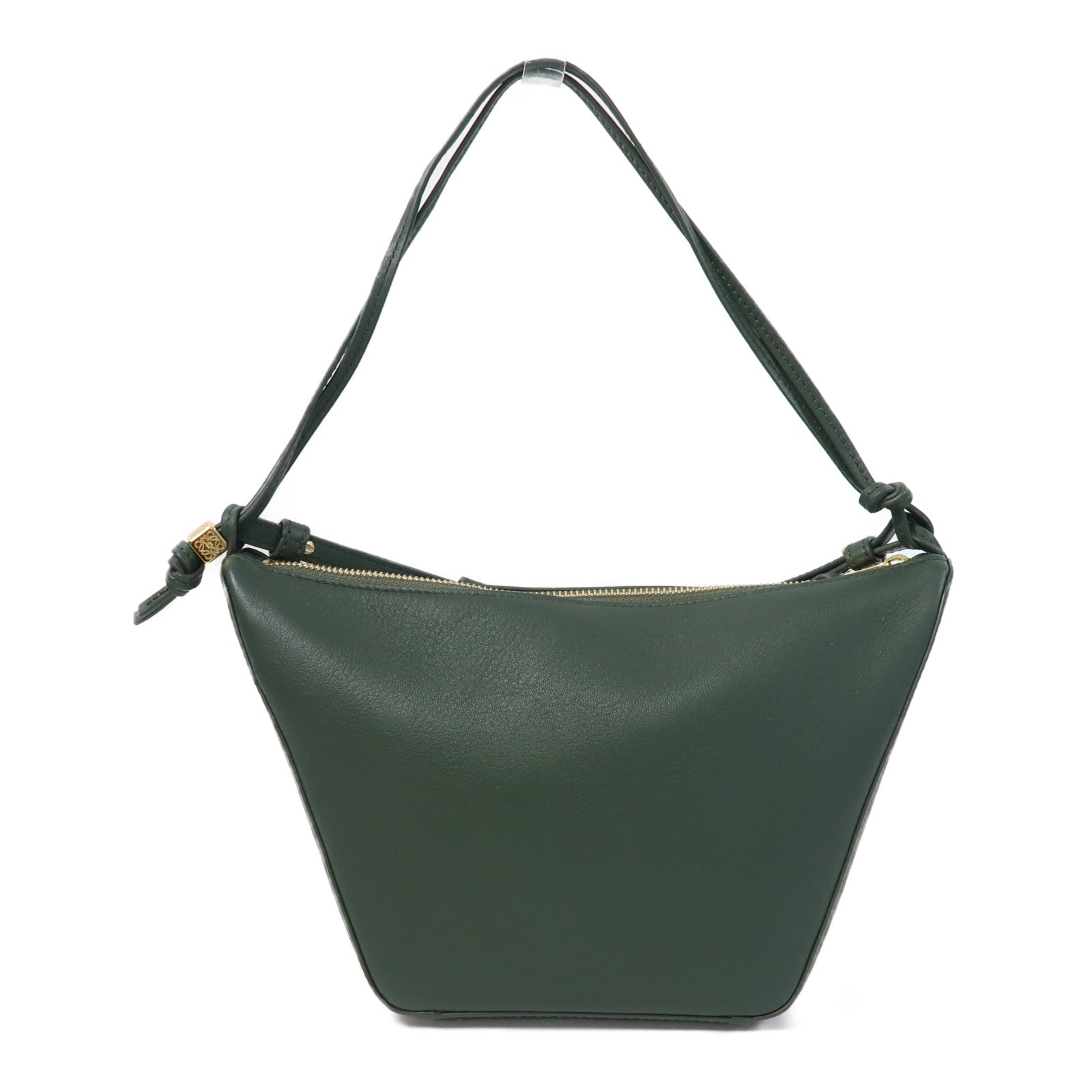 LOEWE 牛皮皮革Mini Hammock Hobo金扣肩背袋綠色