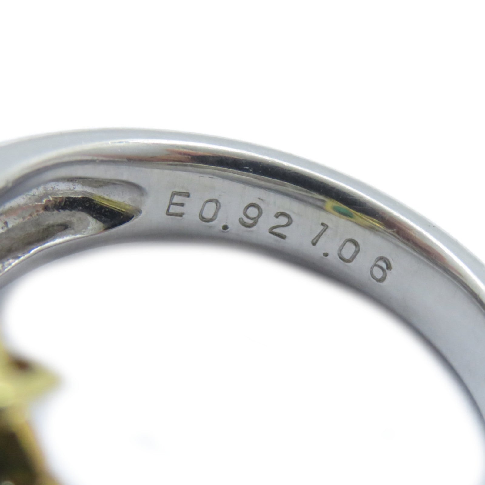 JEWELRY 【激減優惠】PT900鉑金/18K黃金Emerald Diamond Ring 0.92ct綠寶石/1.06ct鑽石戒指US#6.25
