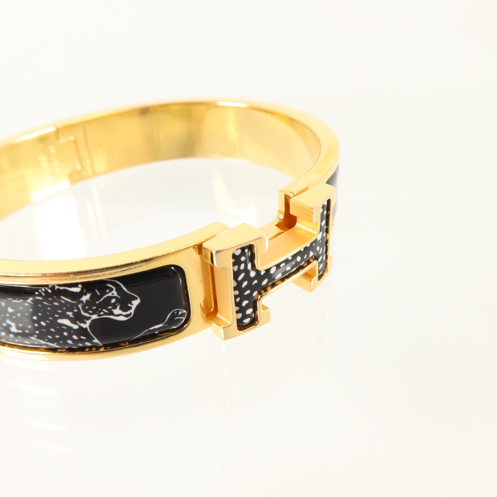 HERMES 金屬/琺瑯Clic H Bracelet金扣手鏈