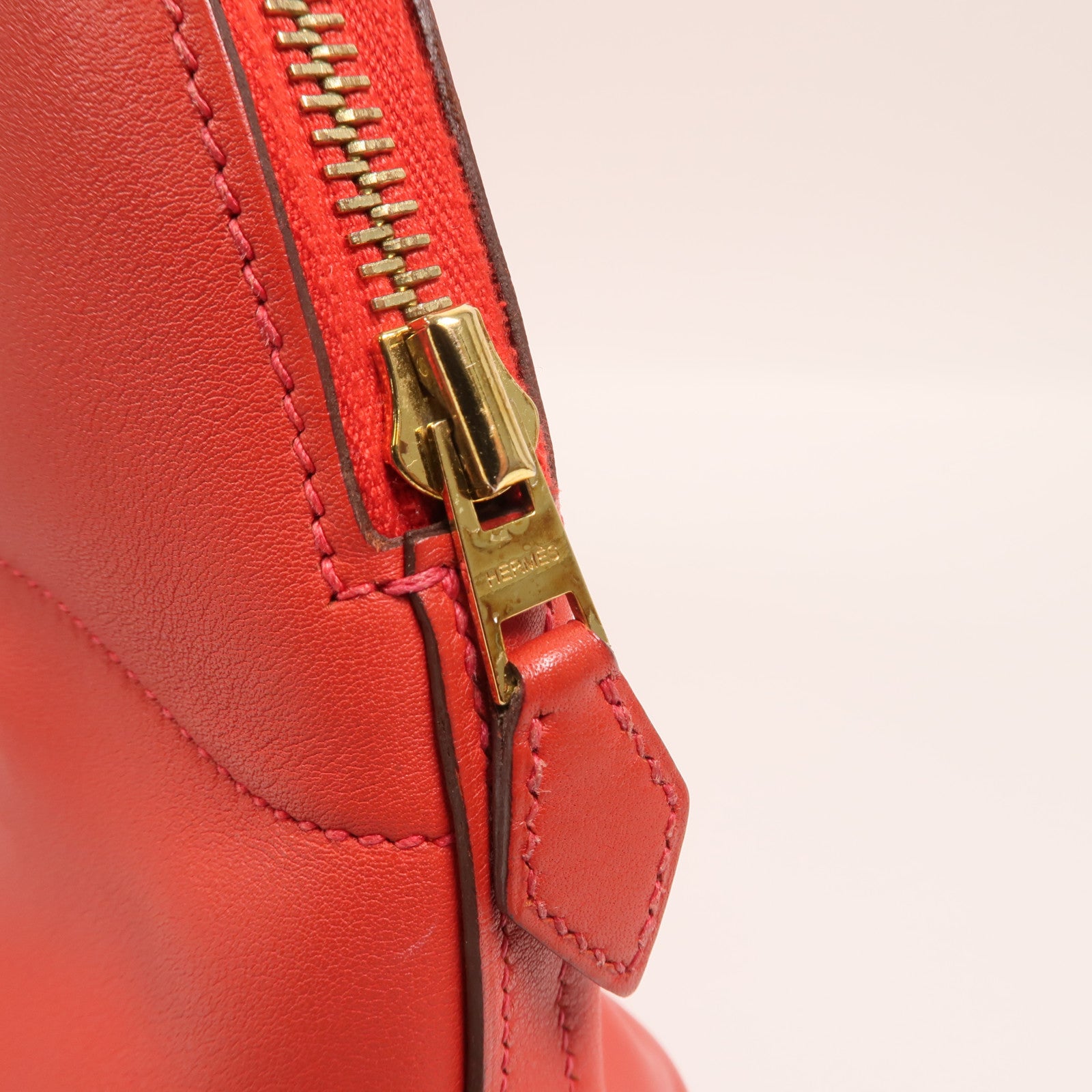 HERMES Swift皮革Bolide 27金扣手挽肩背兩用袋Rouge de Coeur