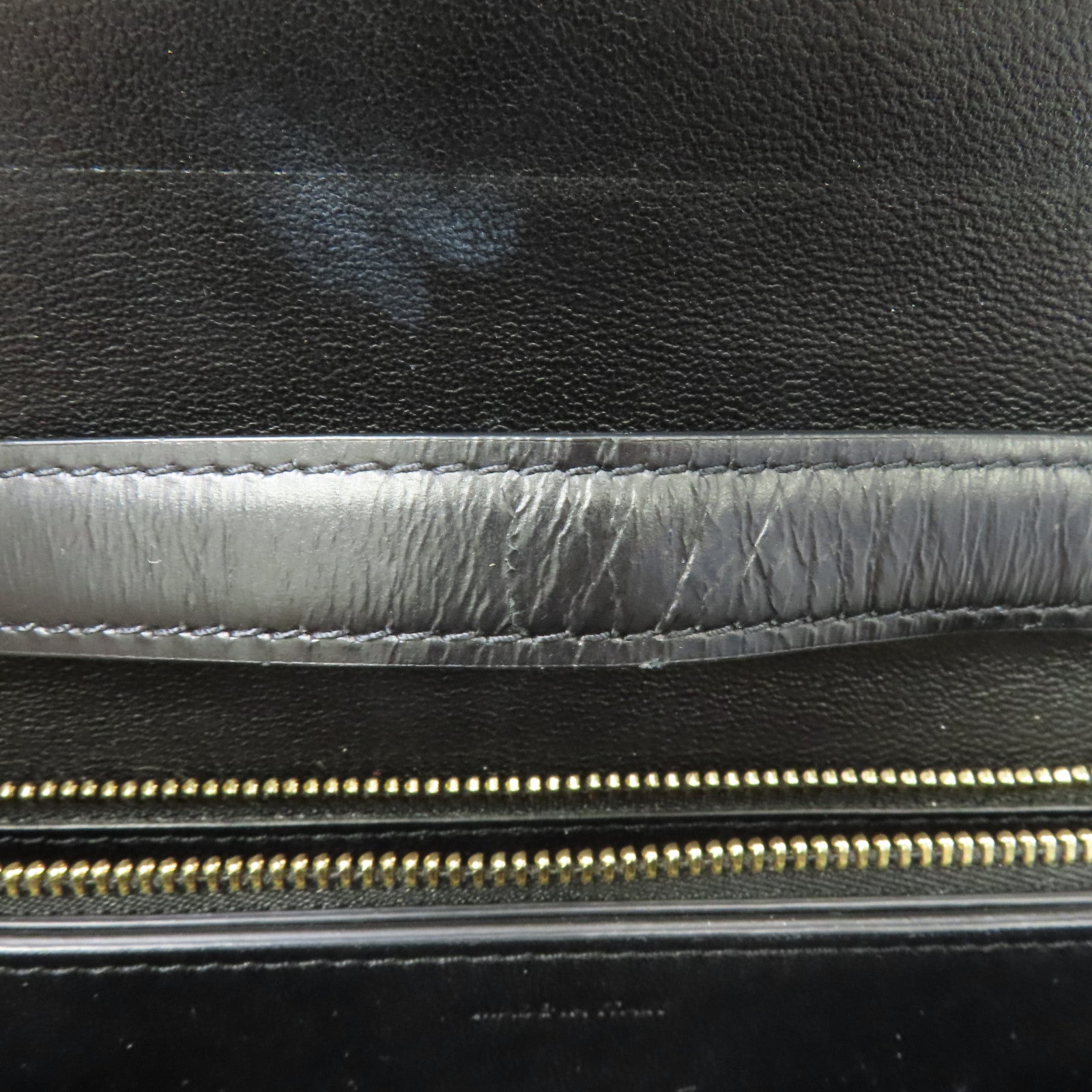 CELINE 牛皮皮革Shoulder Bag金扣肩背袋黑色