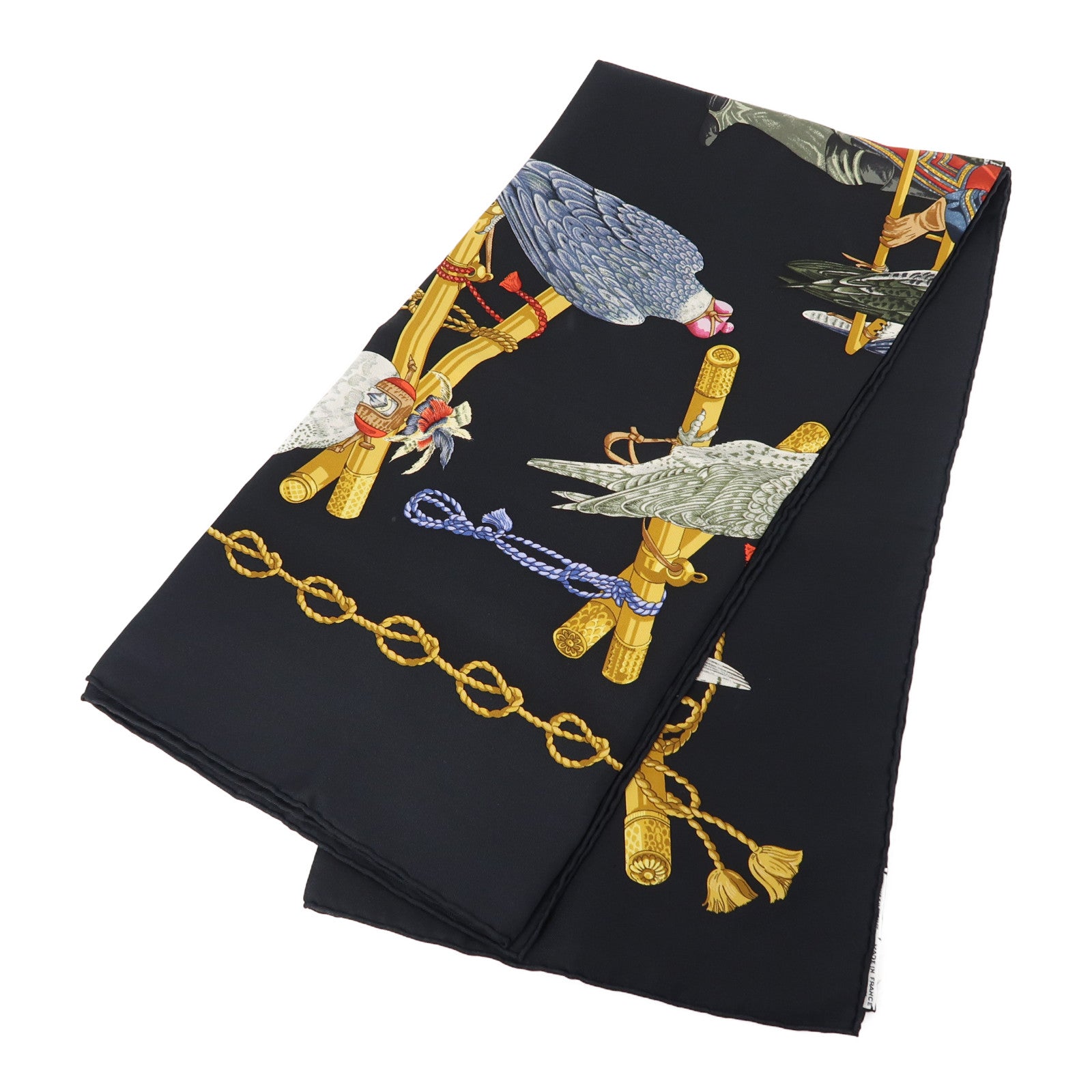 HERMES 絲質Scarf 90x90絲巾黑色