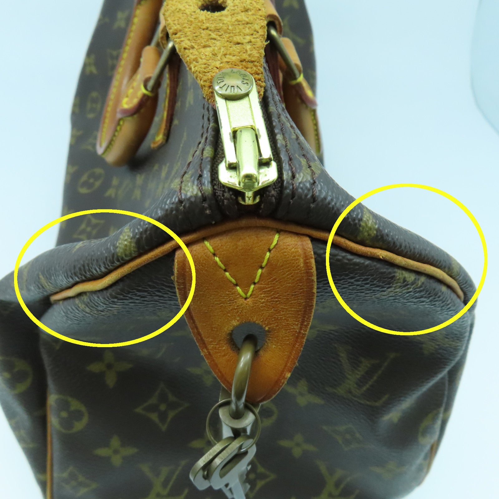 LOUIS VUITTON Monogram Speedy 35金扣手挽袋啡色