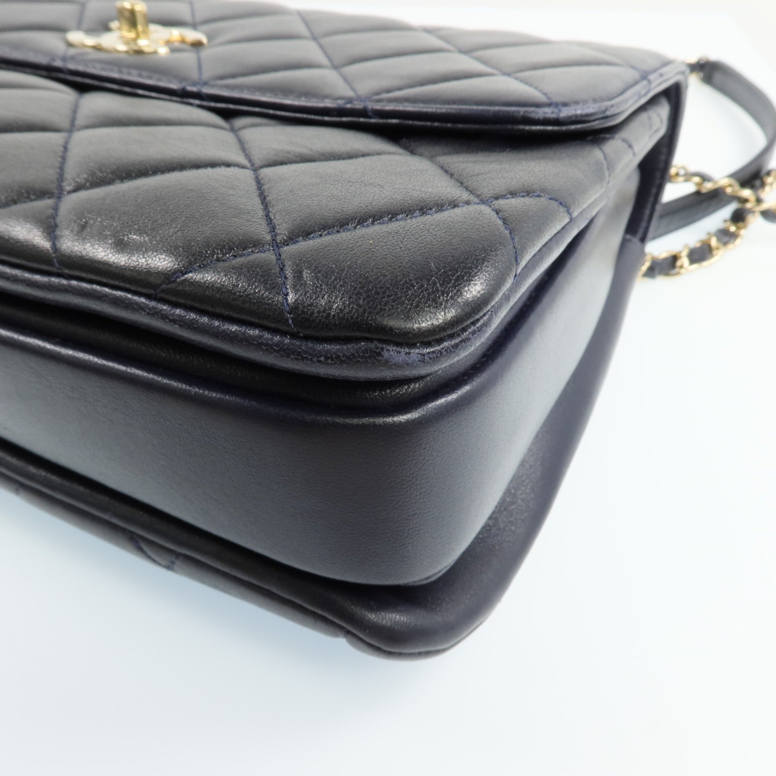 CHANEL 羊皮皮革Trendy CC金扣鏈帶肩背袋