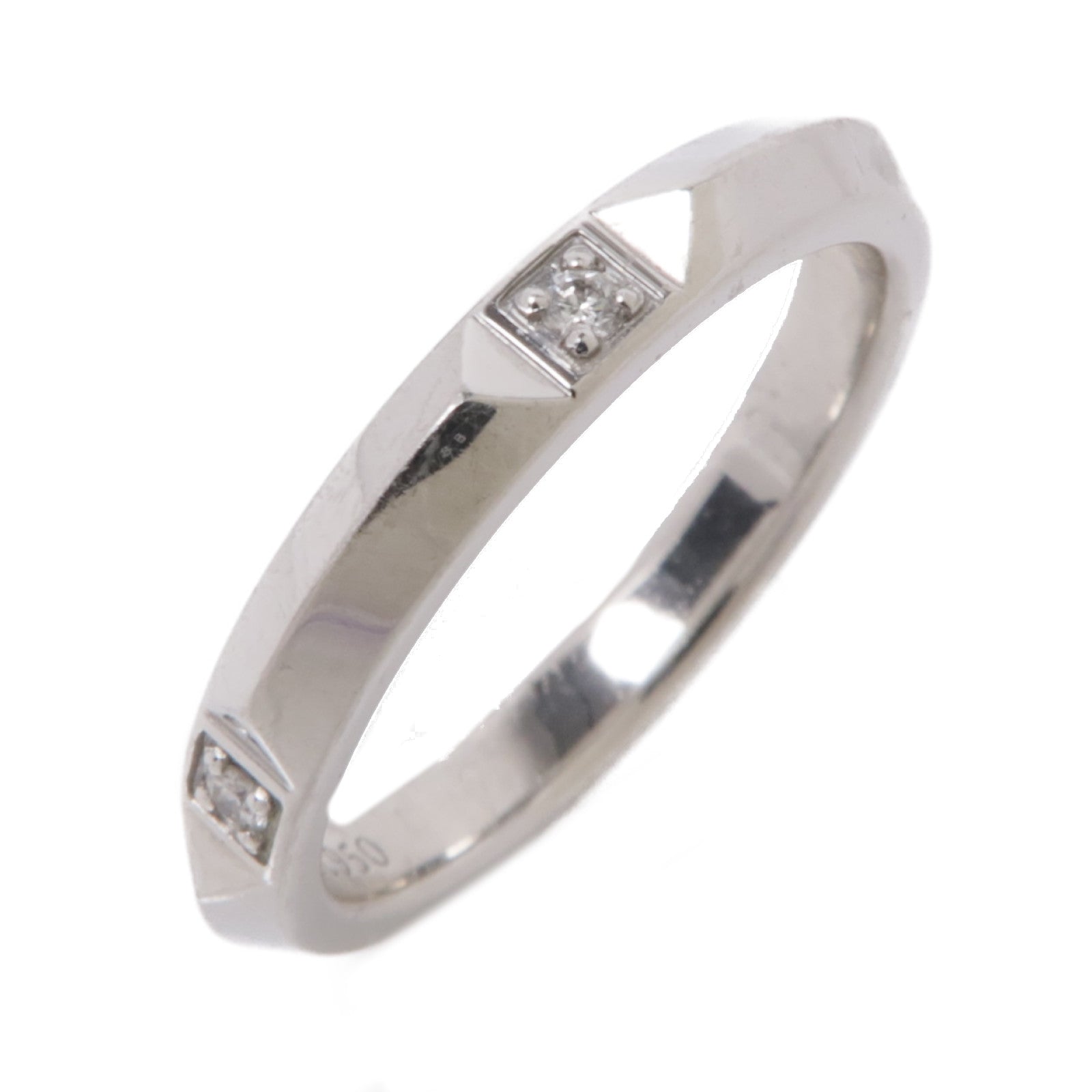 TIFFANY＆CO 950鉑金/鑽石True Ring戒指US#5