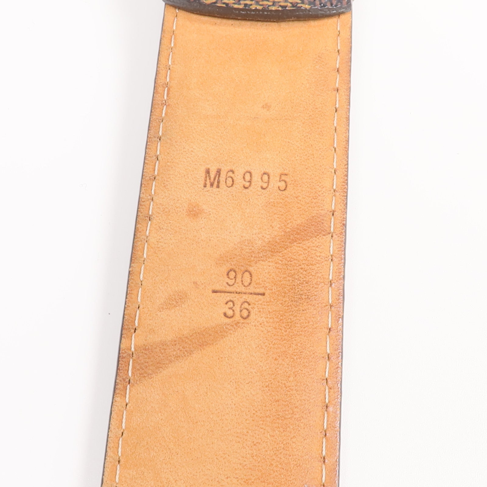 LOUIS VUITTON Damier Ceinture Ellipse Belt金扣皮帶