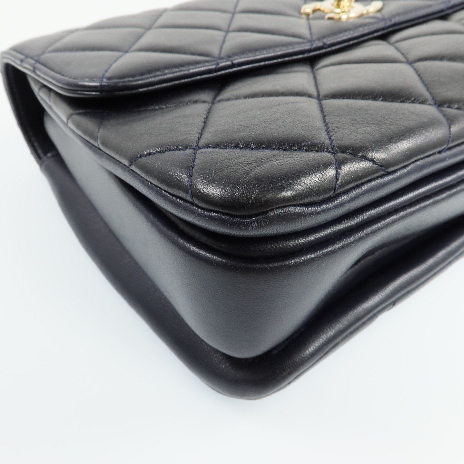CHANEL 羊皮皮革Trendy CC金扣鏈帶肩背袋