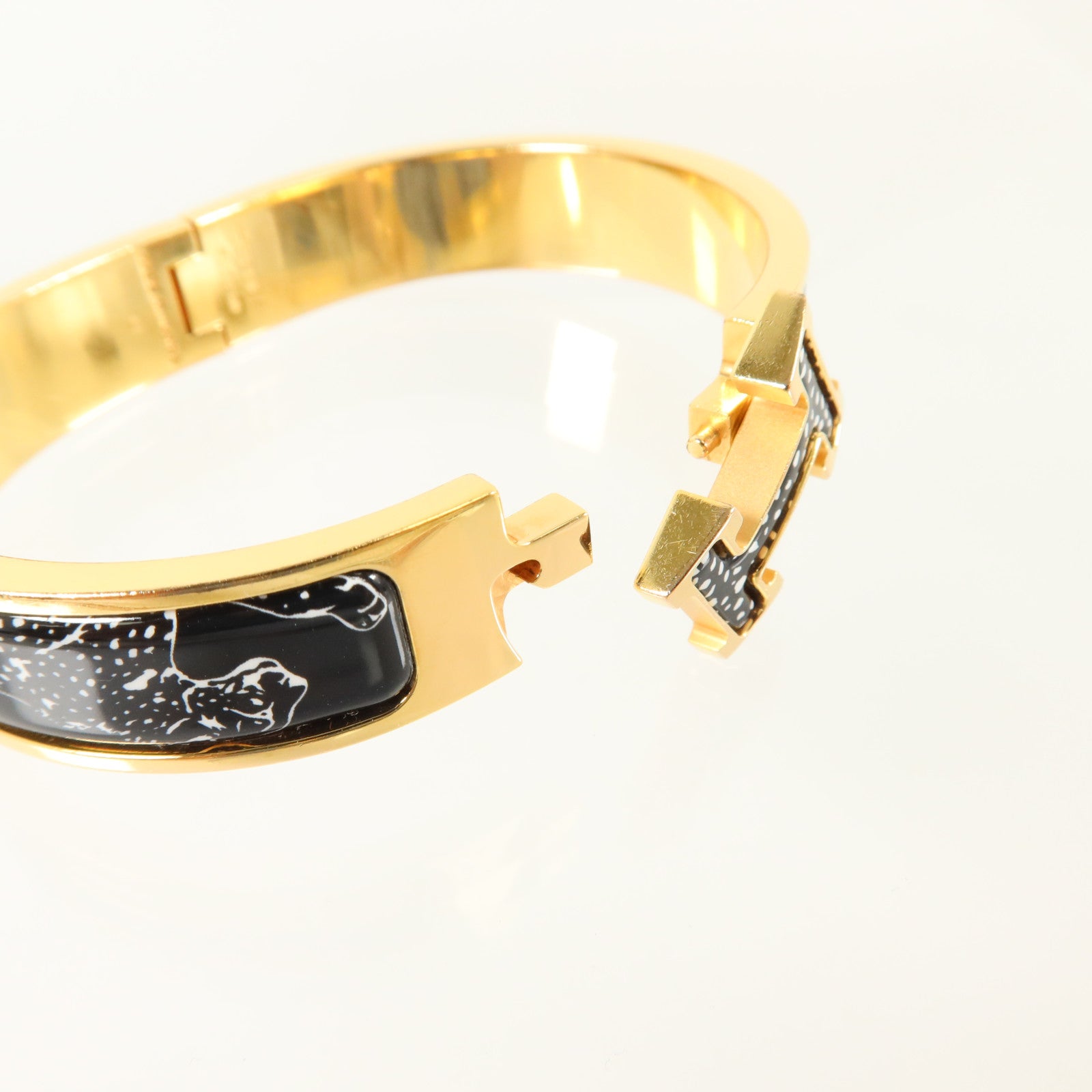 HERMES 金屬/琺瑯Clic H Bracelet金扣手鏈