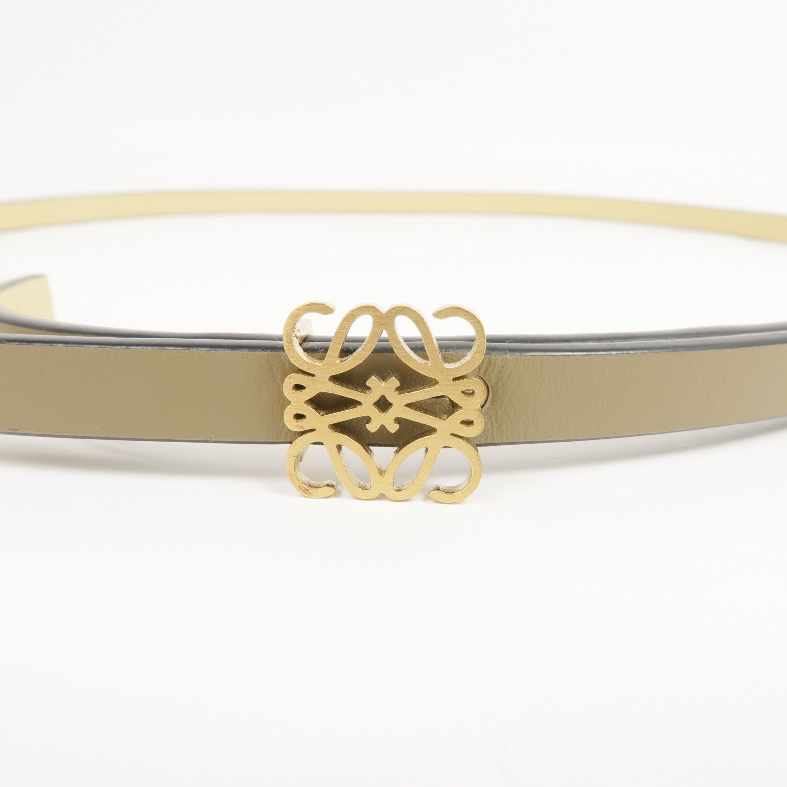 LOEWE 牛皮皮革Belt金扣皮帶