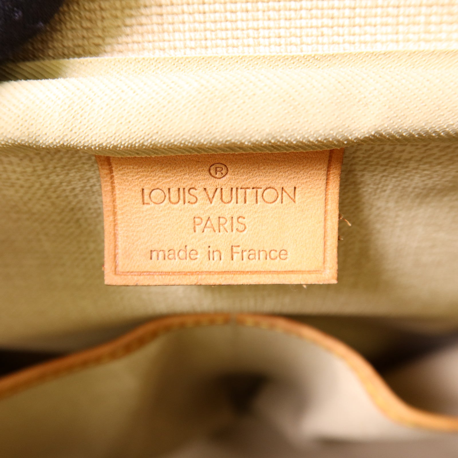 LOUIS VUITTON Monogram Deauville金扣手挽袋棕色