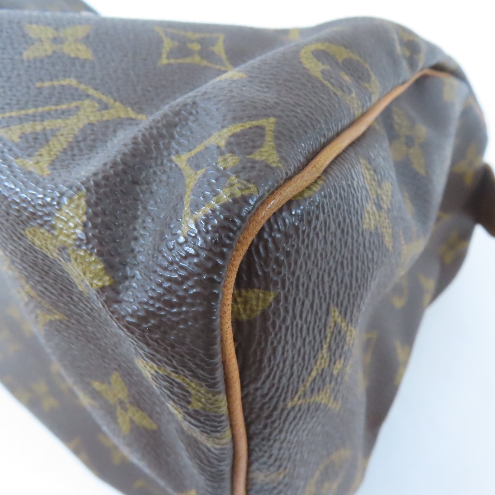 LOUIS VUITTON Monogram Speedy 25金扣手挽袋啡色
