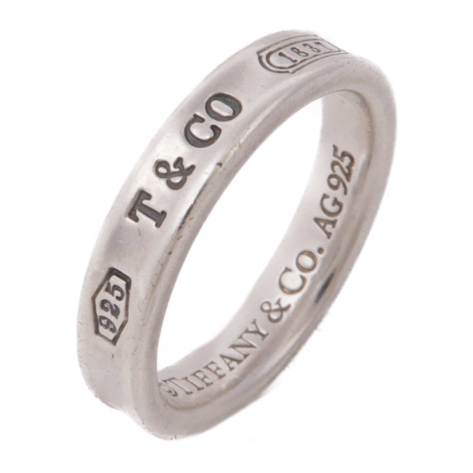 TIFFANY＆CO 925純銀1837 Ring戒指US#5.75