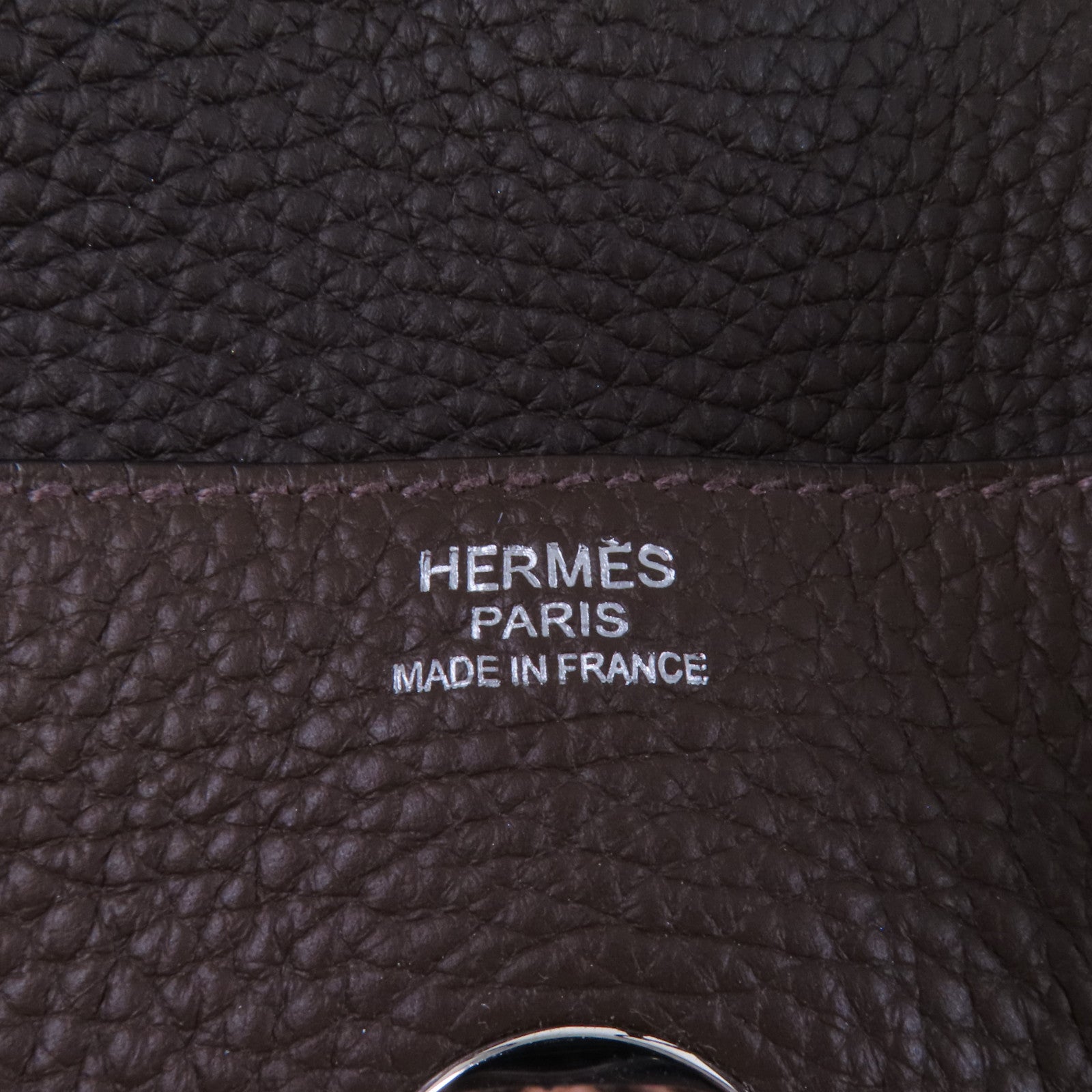 HERMES Clemence皮革Lindy 34銀扣肩背袋
