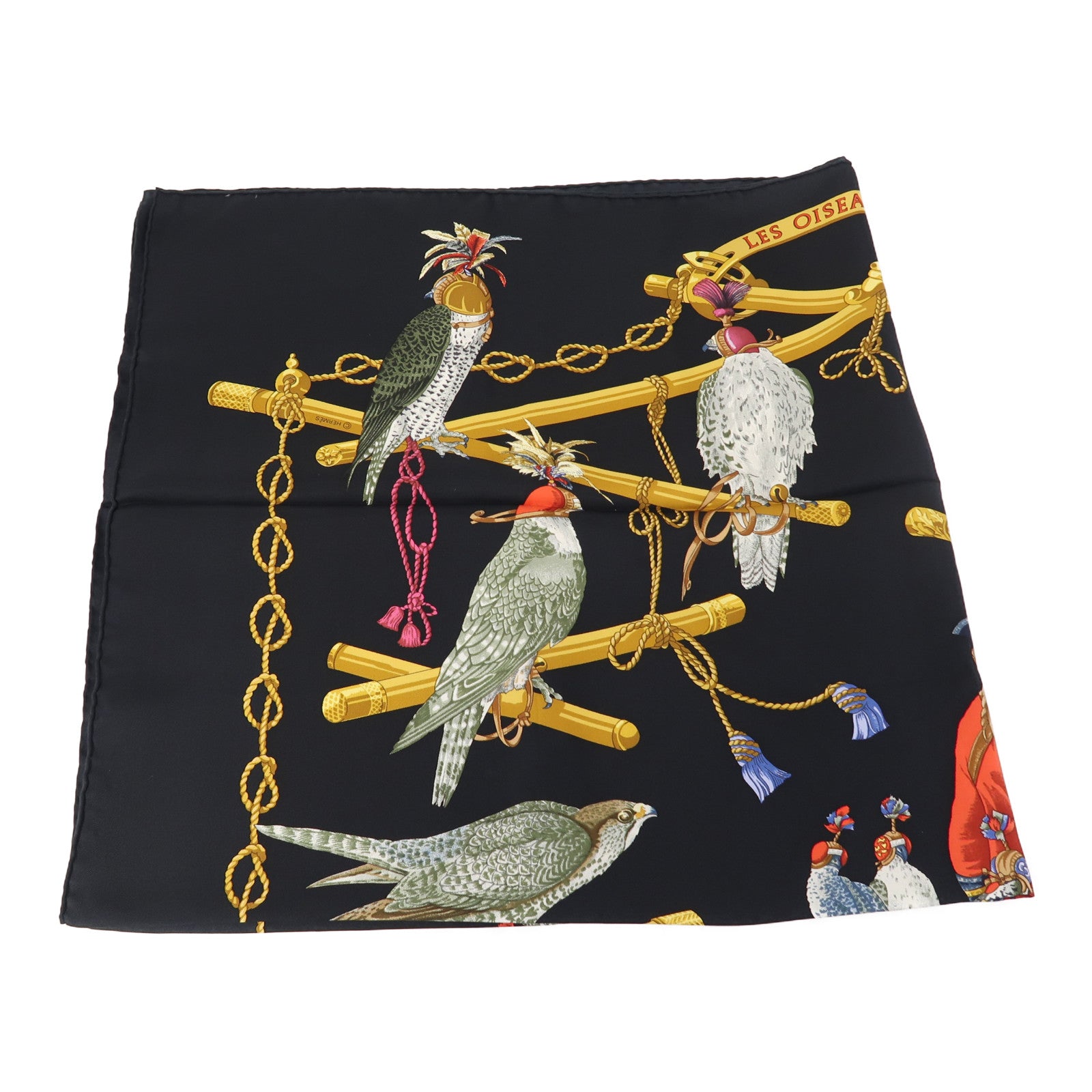 HERMES 絲質Scarf 90x90絲巾黑色
