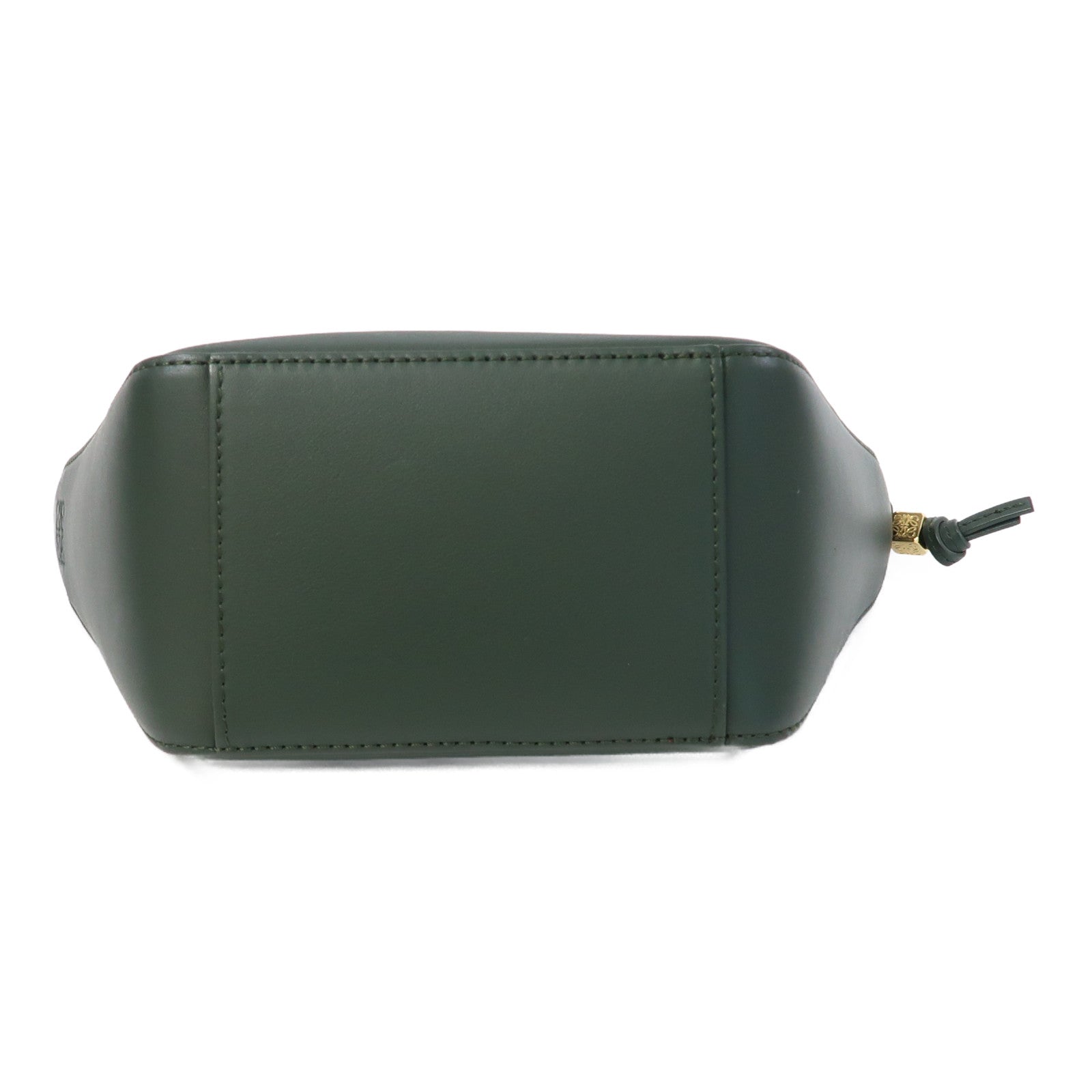 LOEWE 牛皮皮革Mini Hammock Hobo金扣肩背袋綠色