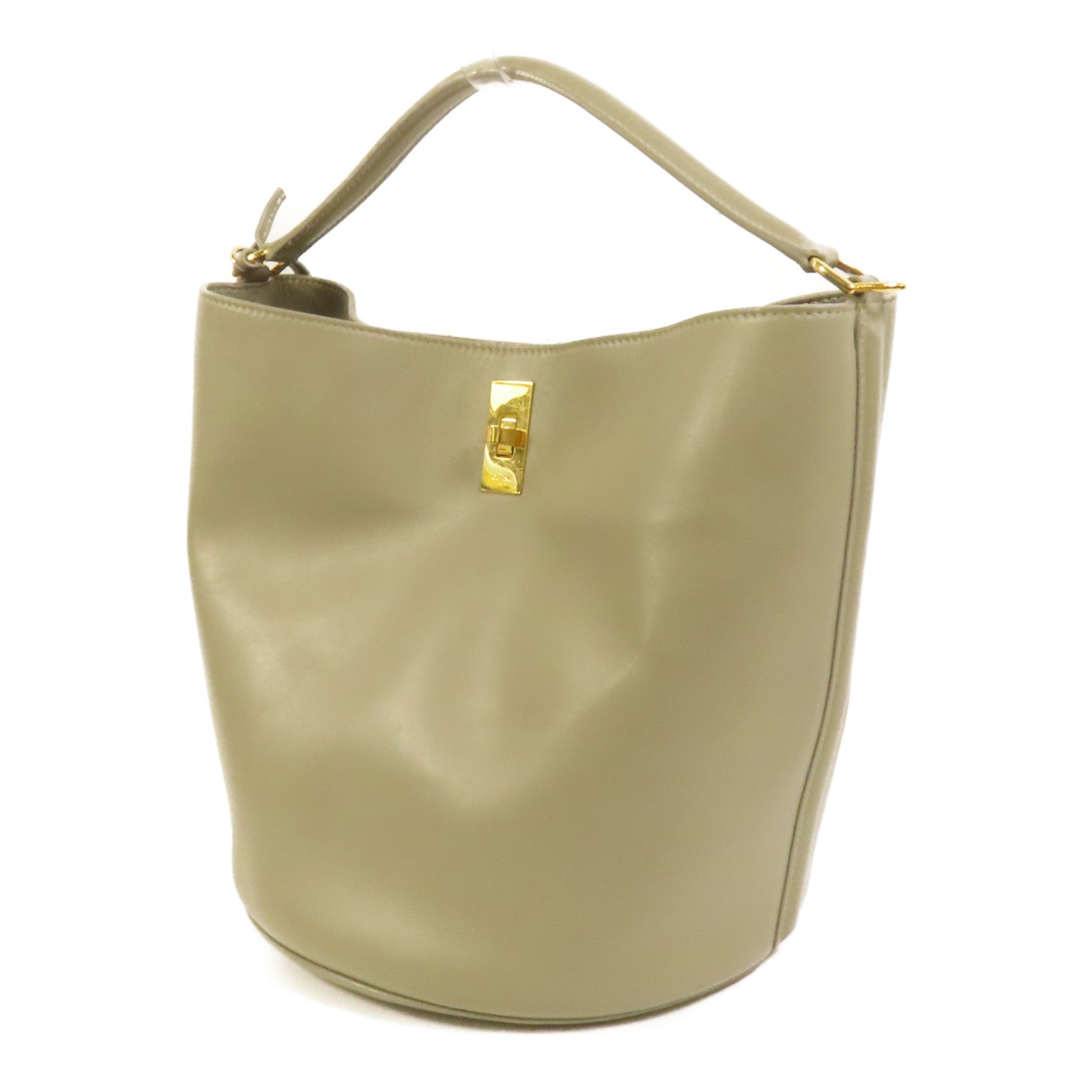 CELINE 牛皮皮革Bucket 16金扣手挽肩背兩用袋