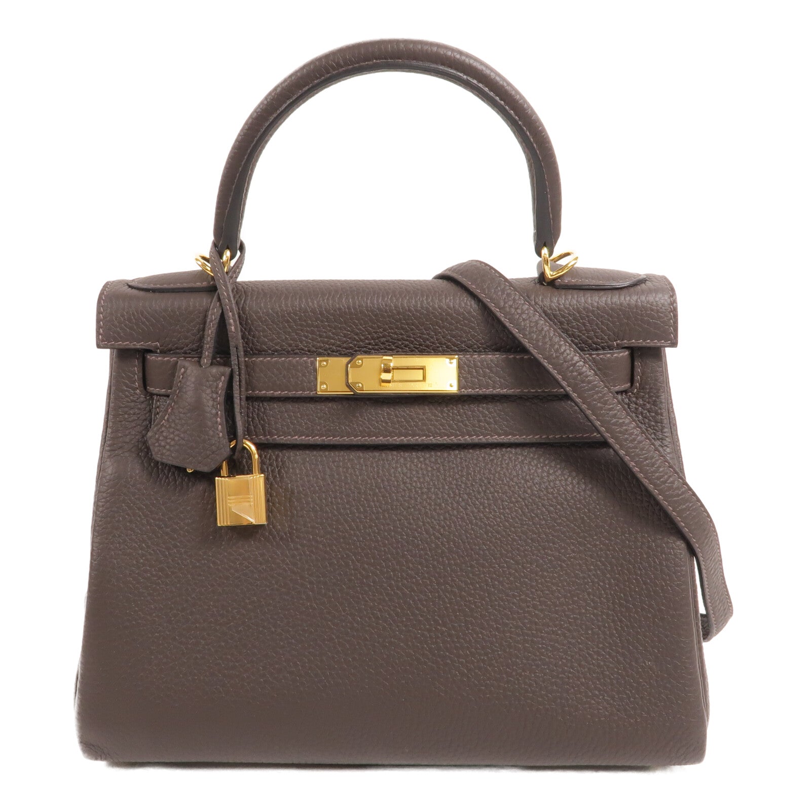HERMES Togo皮革Kelly 28手挽肩背兩用袋Macassar