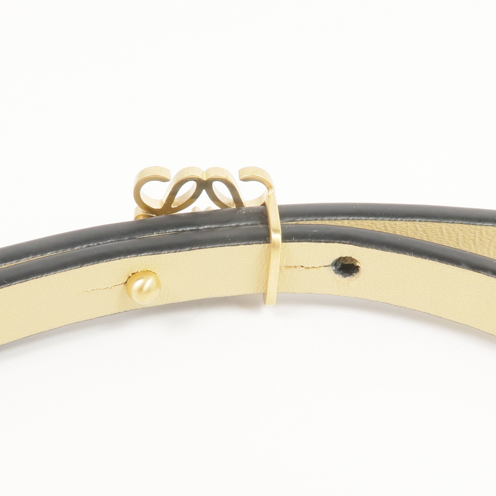 LOEWE 牛皮皮革Belt金扣皮帶