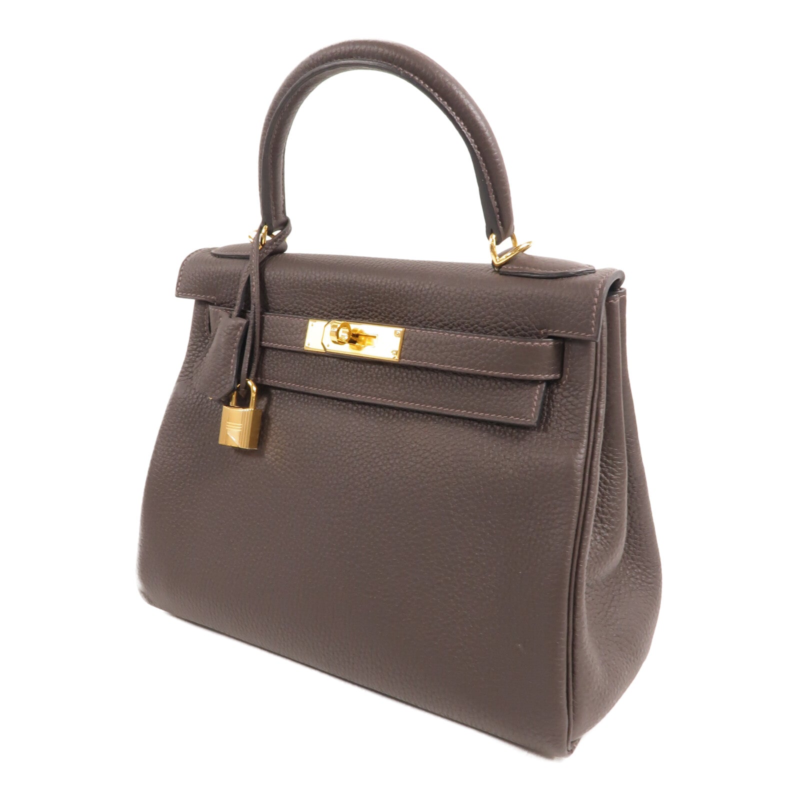 HERMES Togo皮革Kelly 28手挽肩背兩用袋Macassar