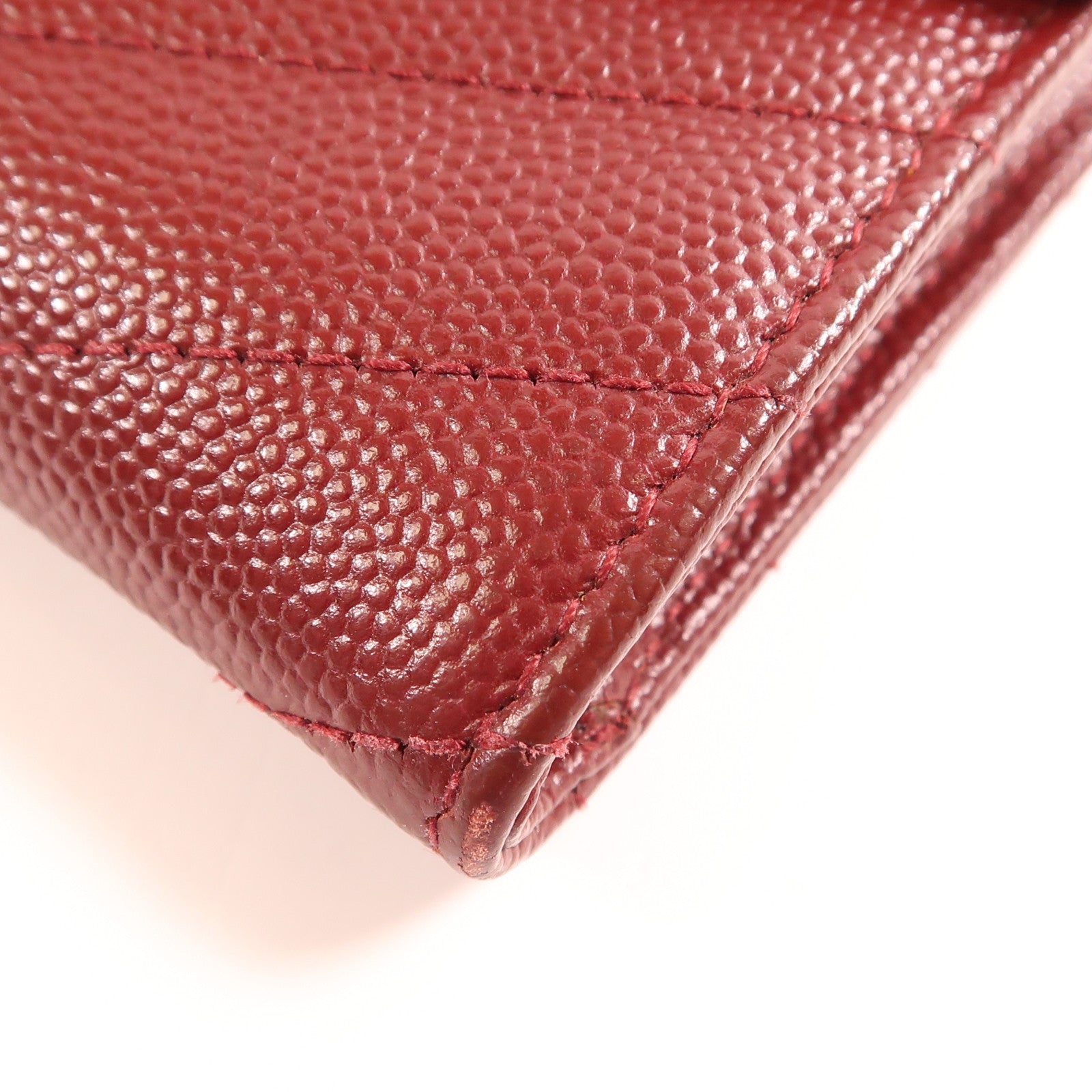 SAINT LAURENT 【激減優惠】牛皮皮革Card Case銀扣卡片套