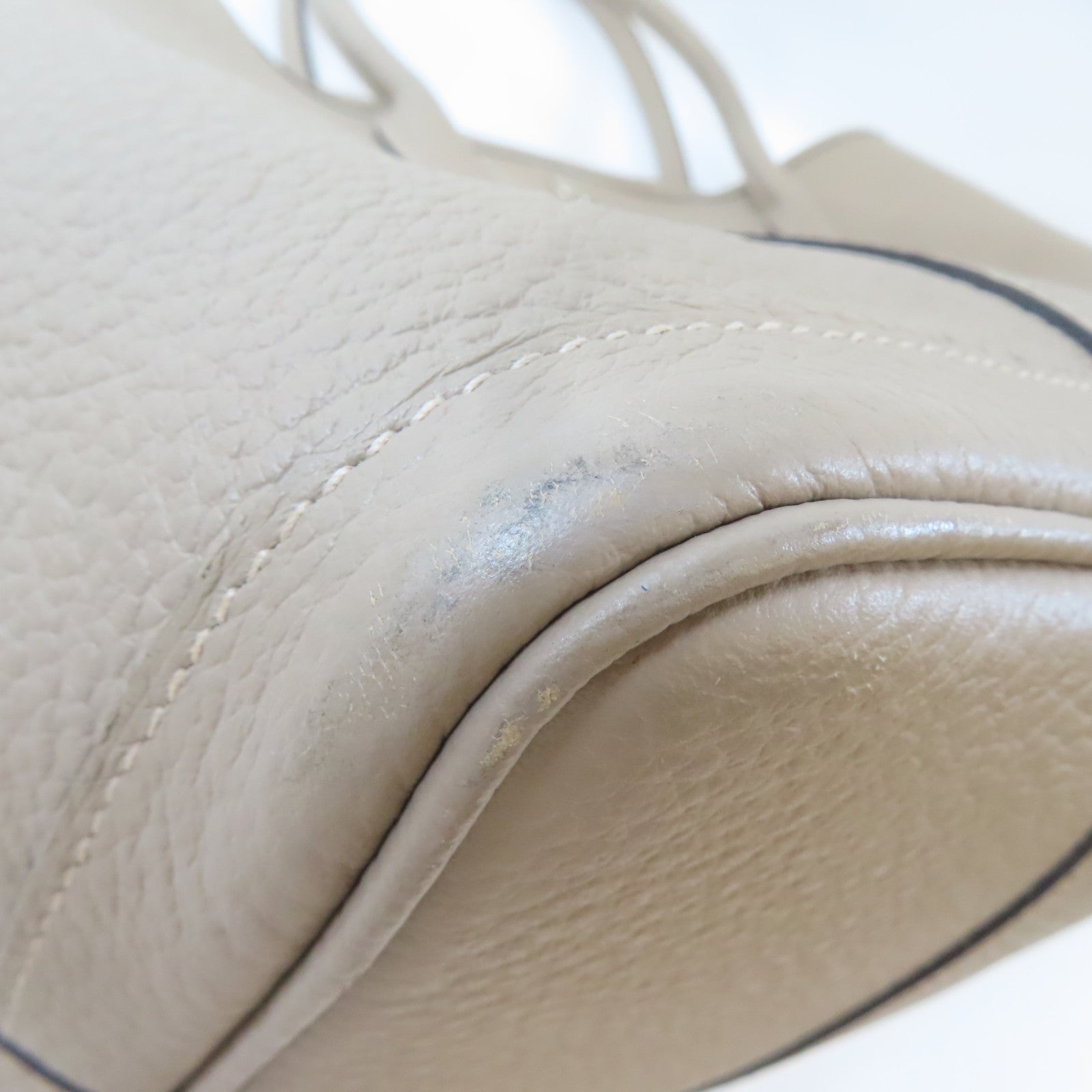 HERMES Country皮革Garden Party PM銀扣手挽袋Gris Tourterelle/淺灰色