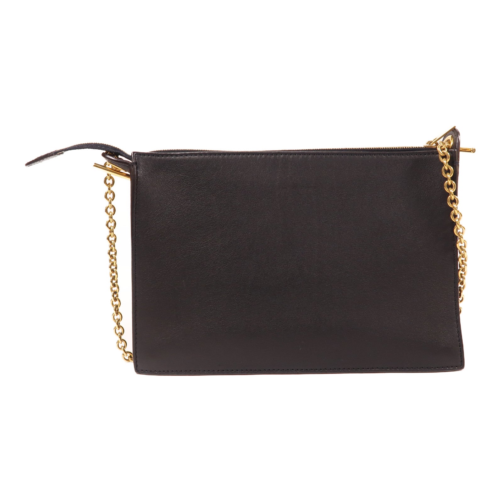 CELINE 【激減優惠】牛皮皮革/蛇皮皮革Chain Shoulder金扣鏈帶肩背袋