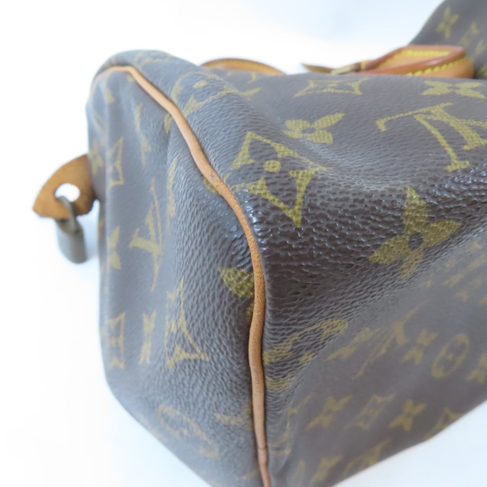 LOUIS VUITTON Monogram Speedy 25金扣手挽袋啡色