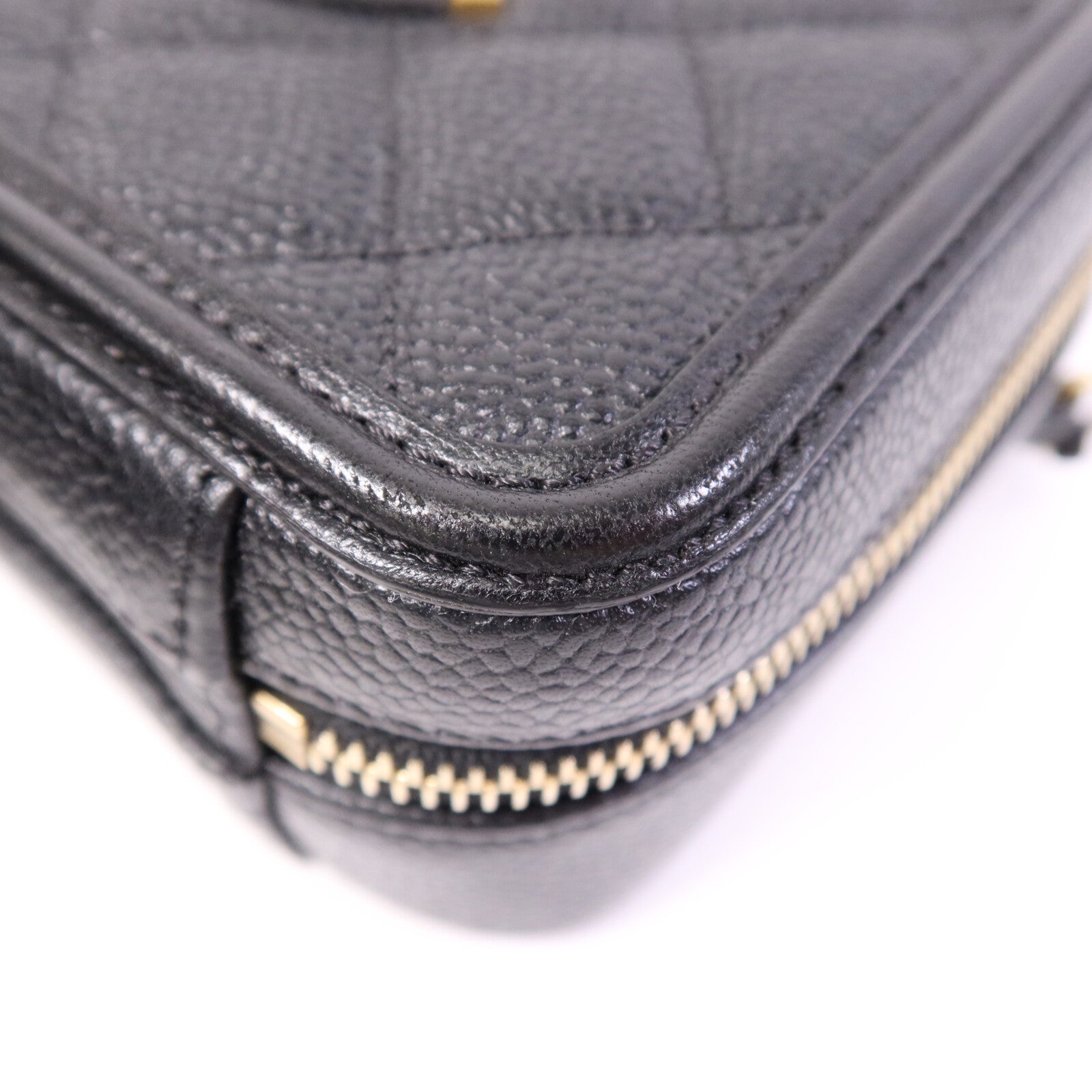 CHANEL 牛皮皮革Vanity Case Bag金扣手挽肩背兩用袋