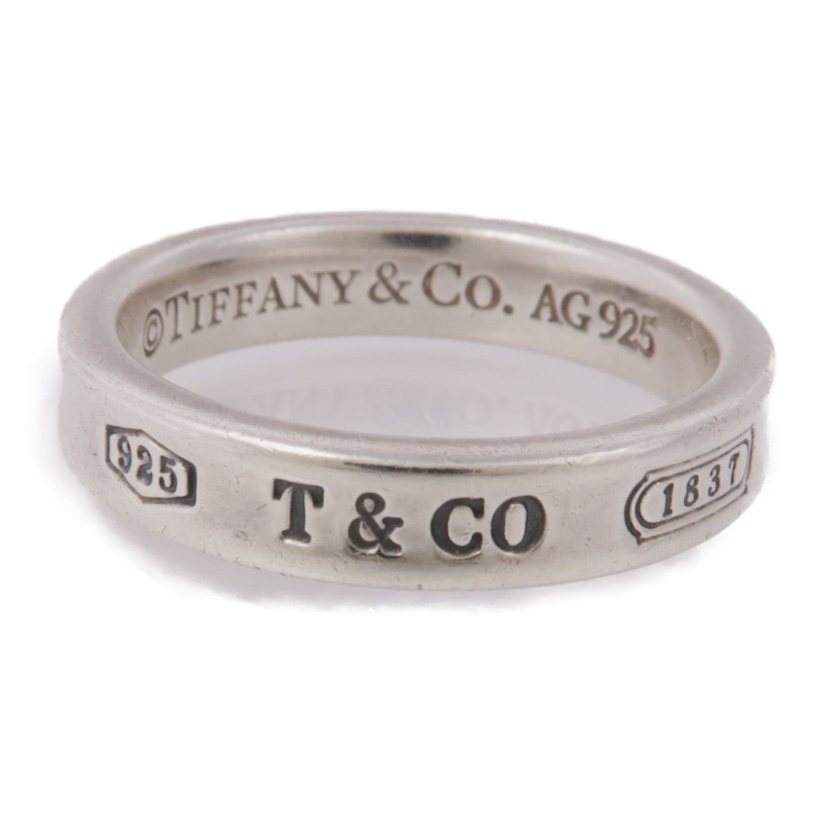 TIFFANY＆CO 925純銀1837 Ring戒指US#5.75
