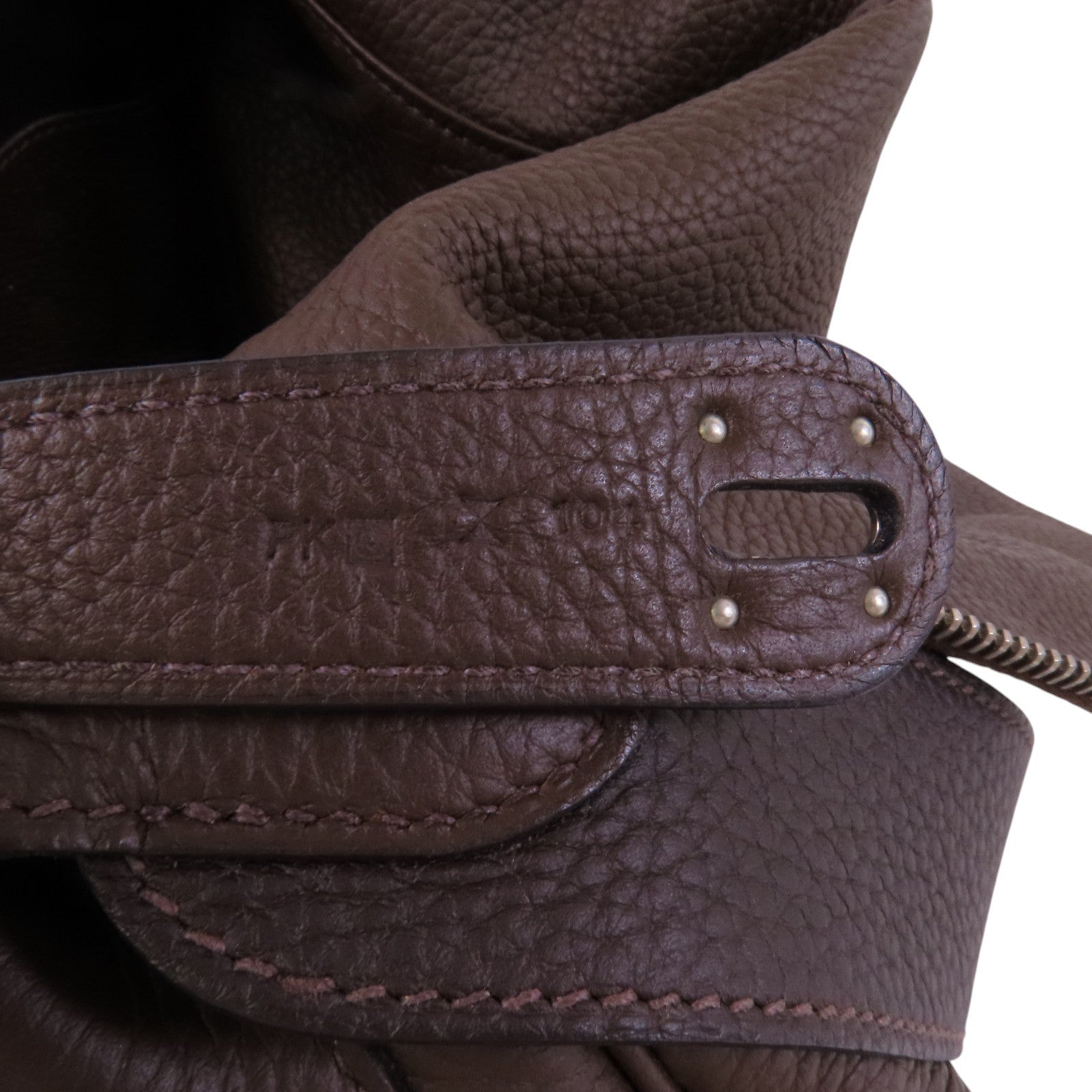 HERMES Clemence皮革Lindy 34銀扣肩背袋