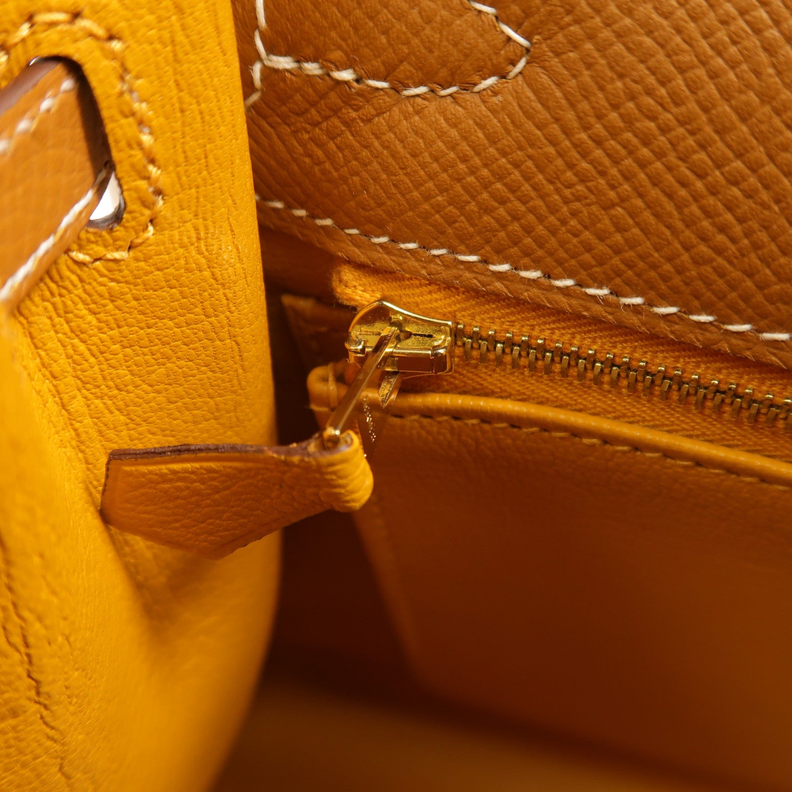 HERMES Epsom皮革Kelly 25手挽肩背兩用袋Gold