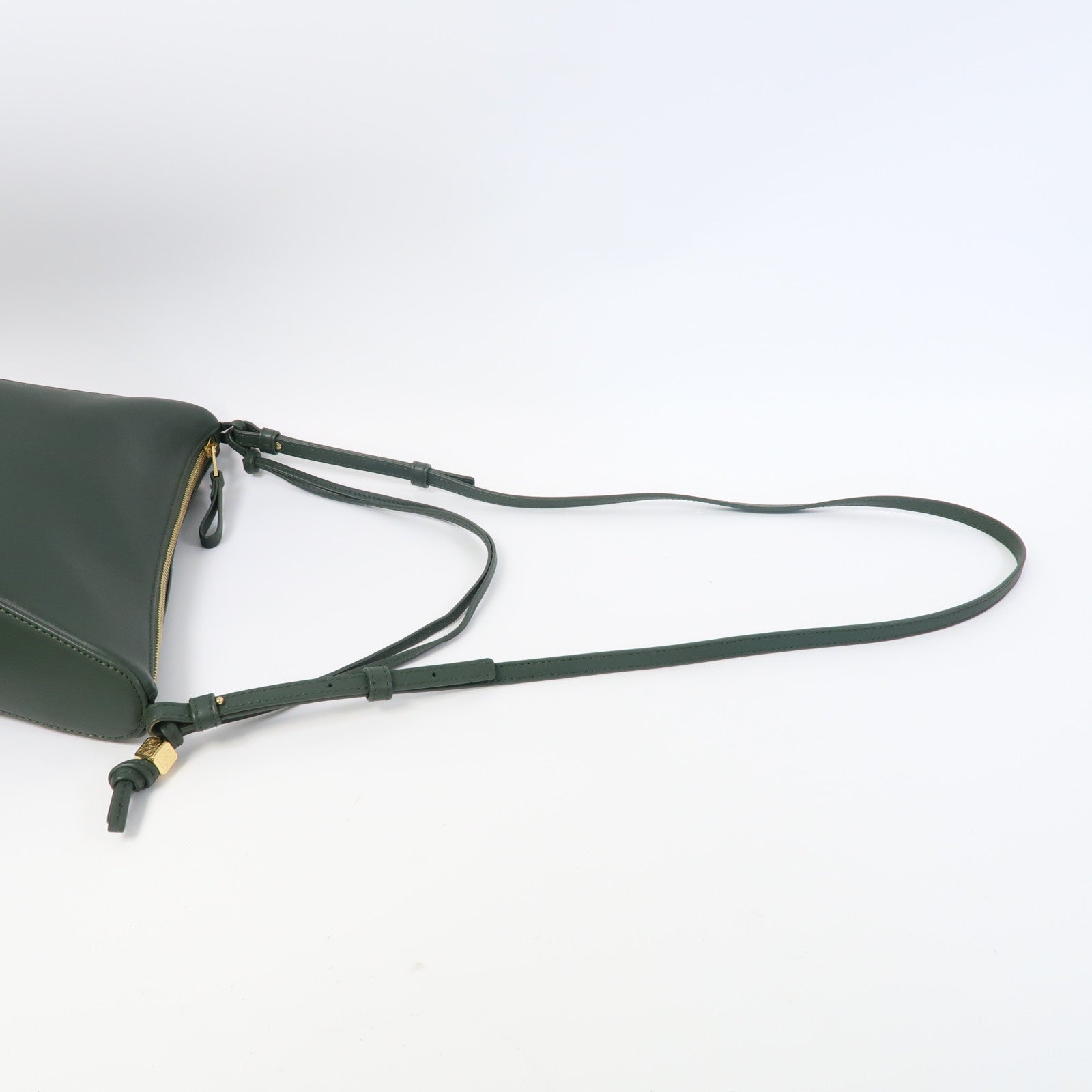 LOEWE 牛皮皮革Mini Hammock Hobo金扣肩背袋綠色