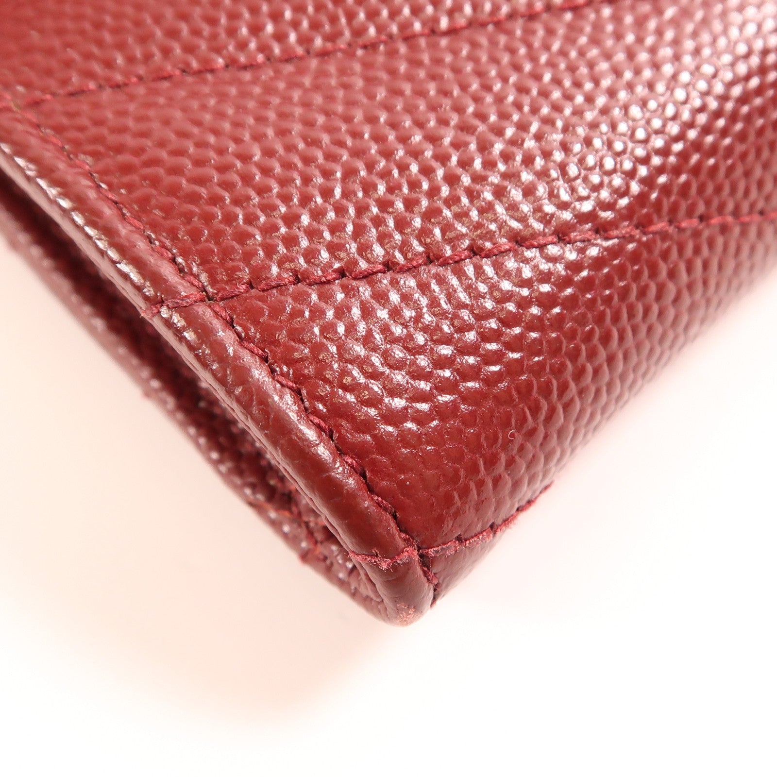 SAINT LAURENT 牛皮皮革Card Case銀扣卡片套