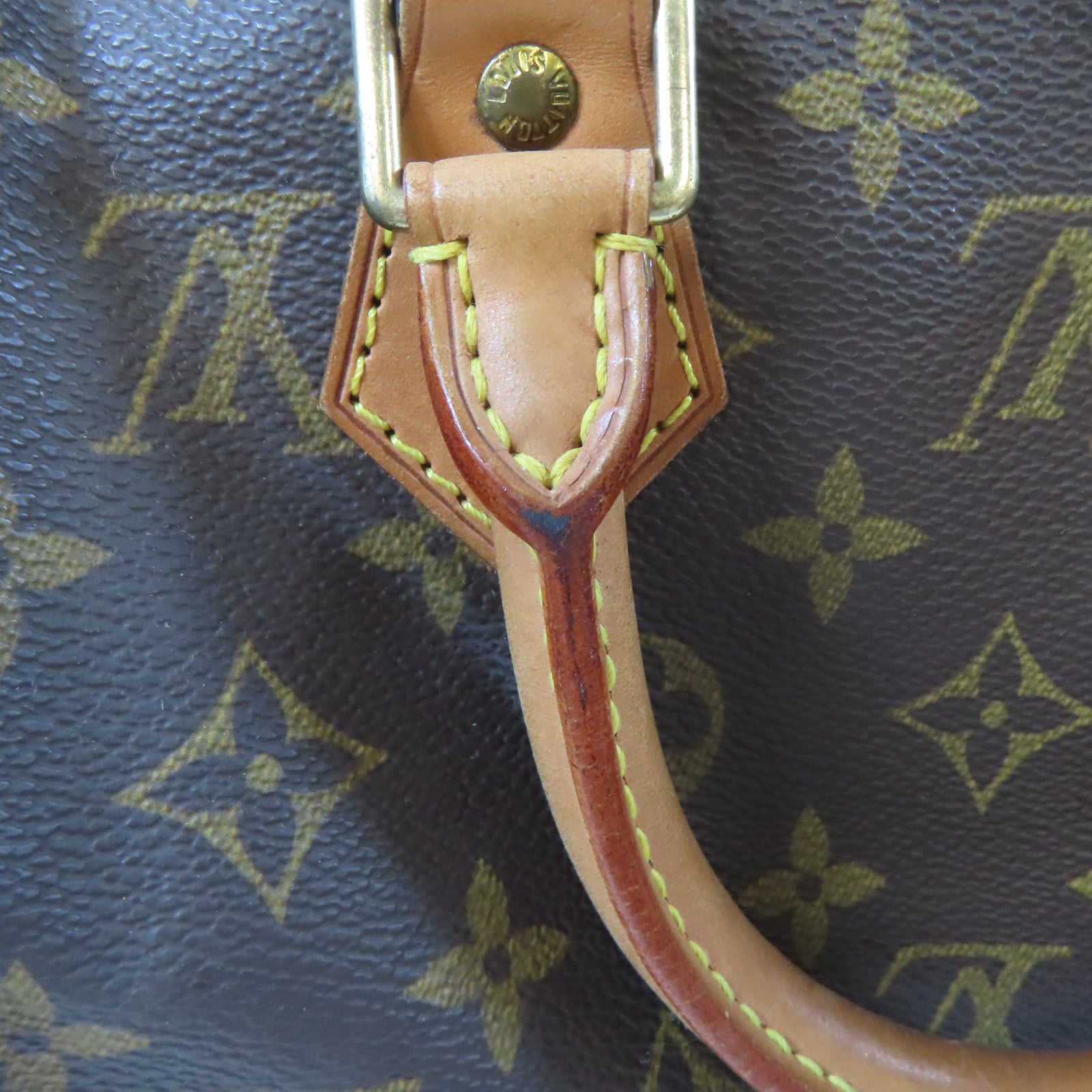 LOUIS VUITTON Monogram Speedy 25金扣手挽袋啡色