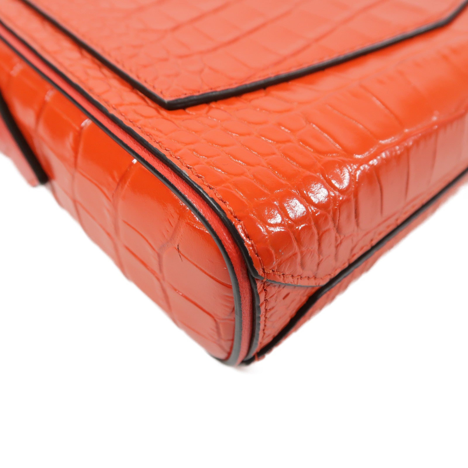 GIVENCHY GHW Shoulder Bag Calfskin Leather Red