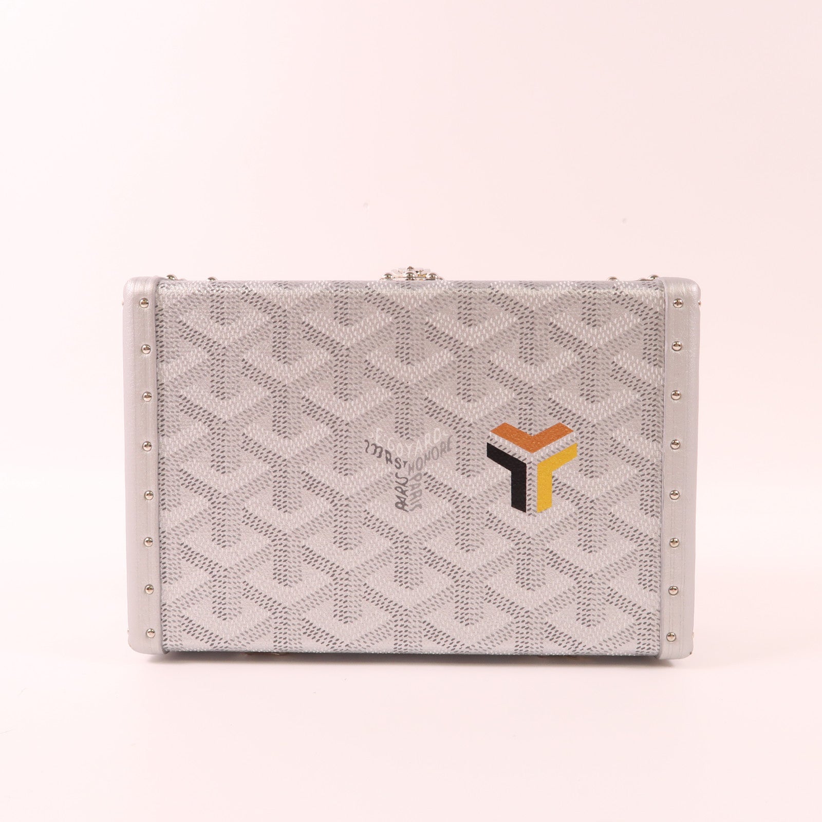 GOYARD 【激減優惠】塗層帆布Minaudiere Trunk Bag銀扣肩背袋