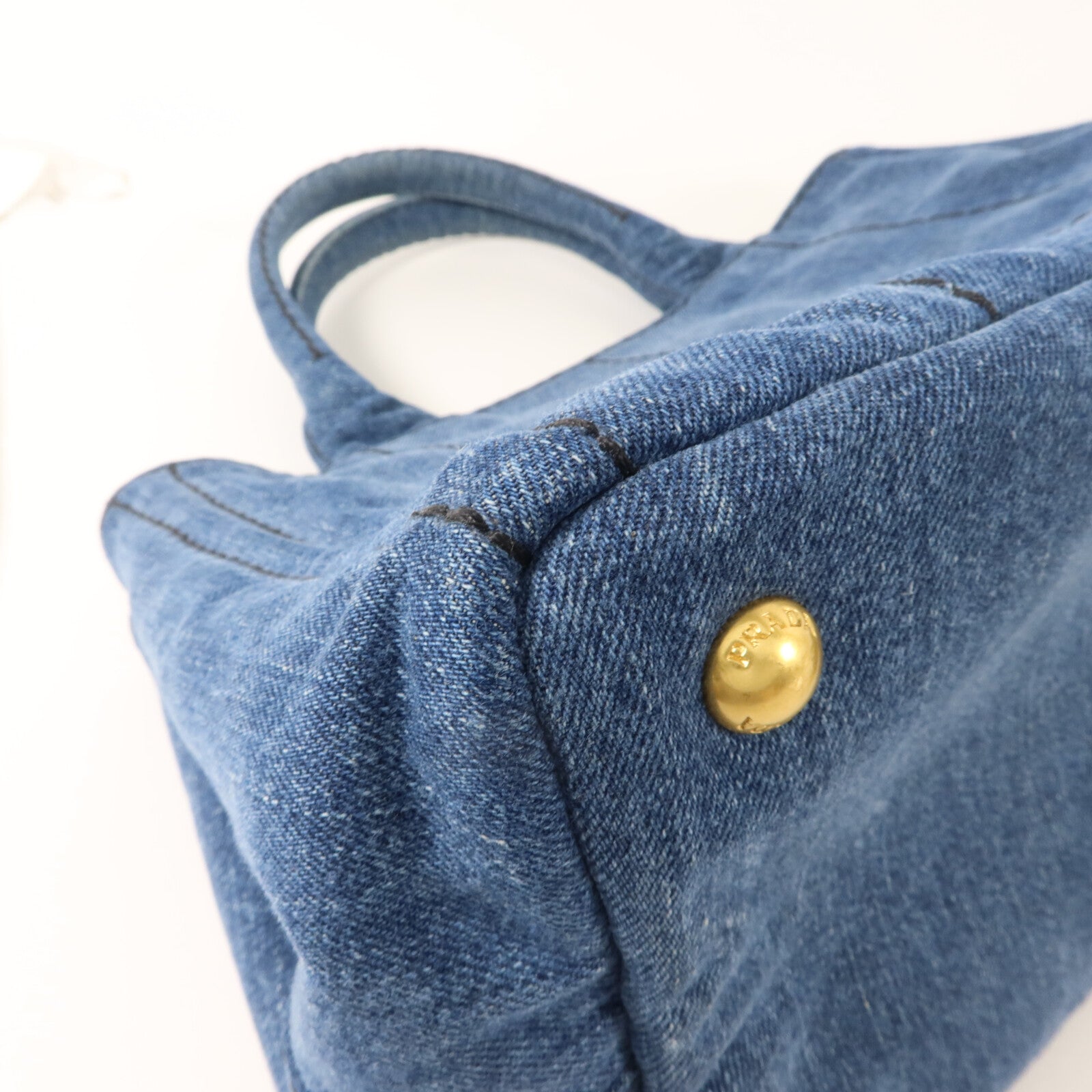 PRADA 牛仔布料2 Way Shoulder手挽肩背兩用袋
