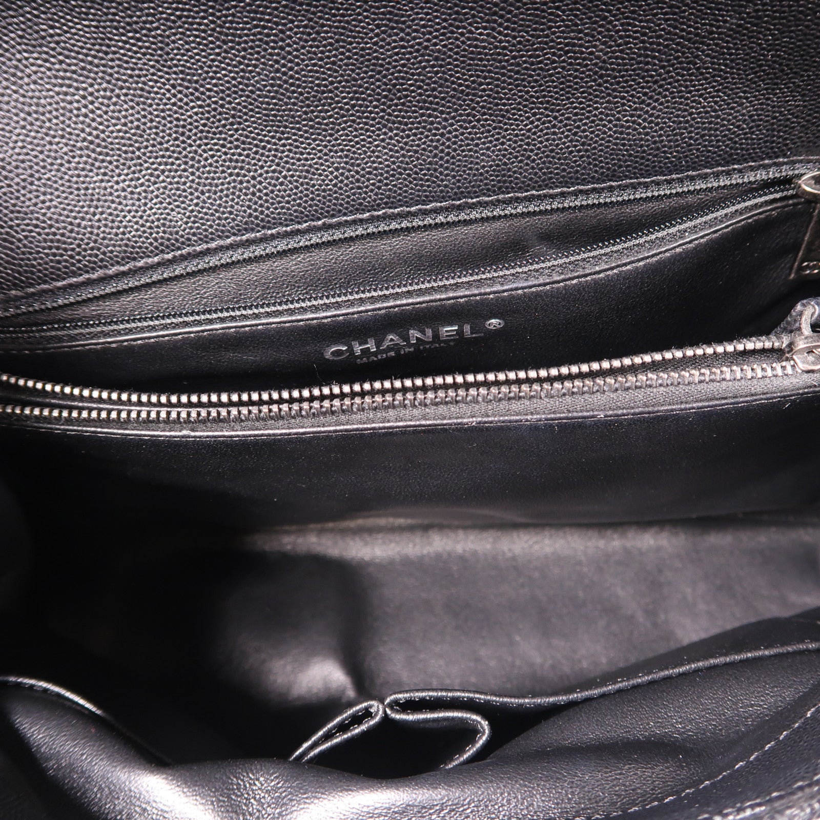 CHANEL 【激減優惠】蜥蝪皮革/牛皮皮革Flap Bag With Top Handle手挽肩背兩用袋