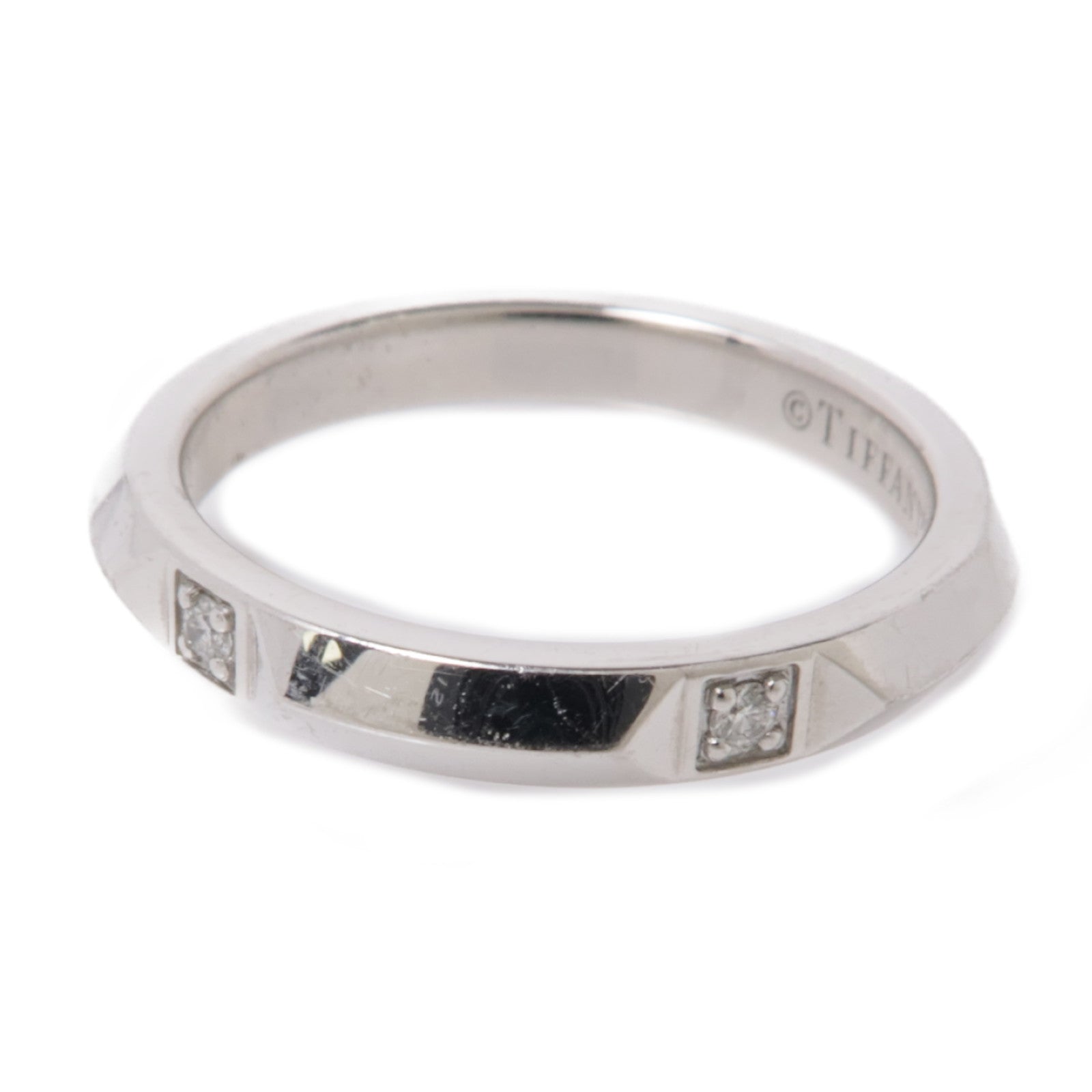 TIFFANY＆CO 950鉑金/鑽石True Ring戒指US#5